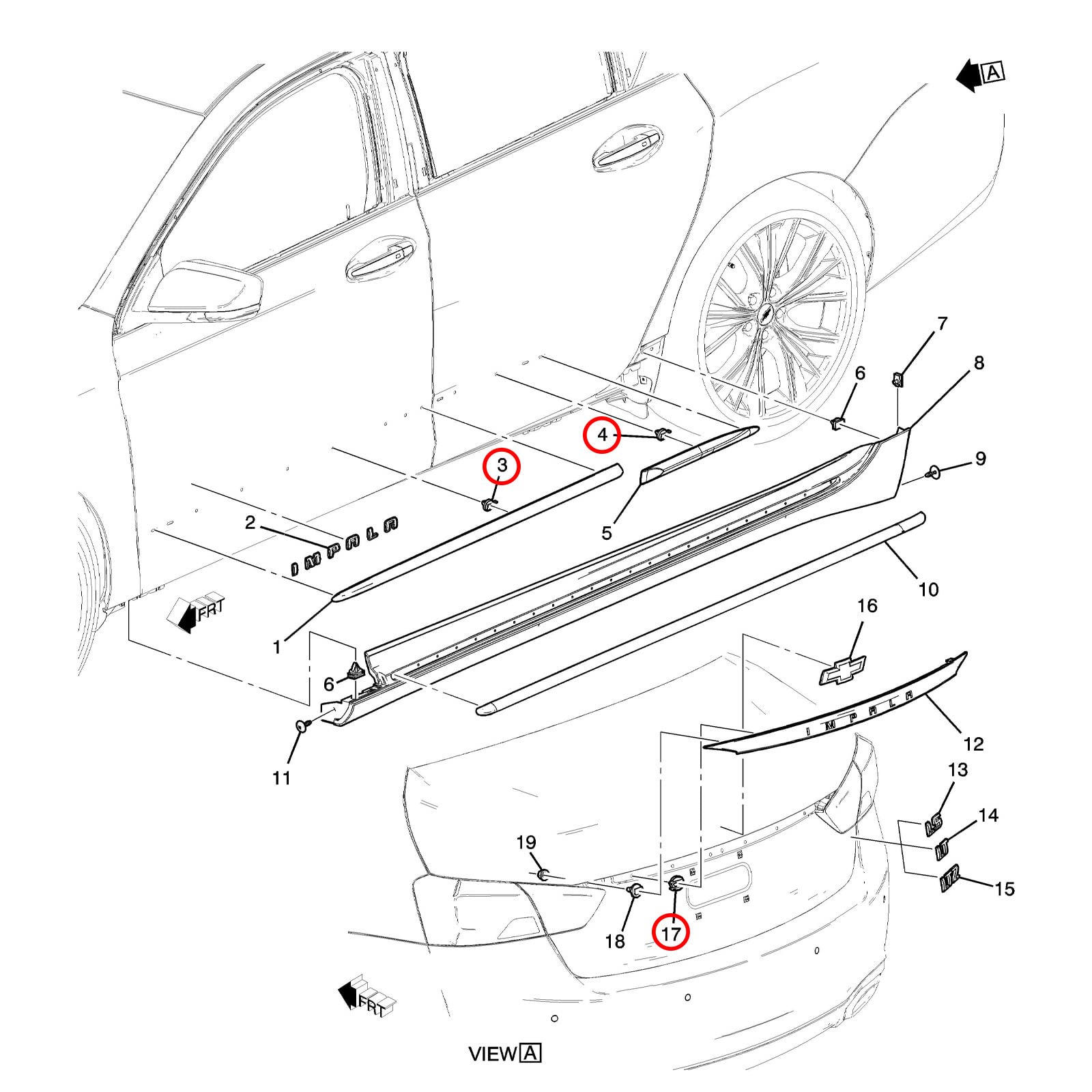 20pcs GM 11611375 Moulding Clips with Sealer for Enclave ATS Impala Silverado SS Sierra - Car Door Panel Trim Fasteners for Secure Fit & Weather Protection - Perfect for Auto Body Repair & DIY Installation