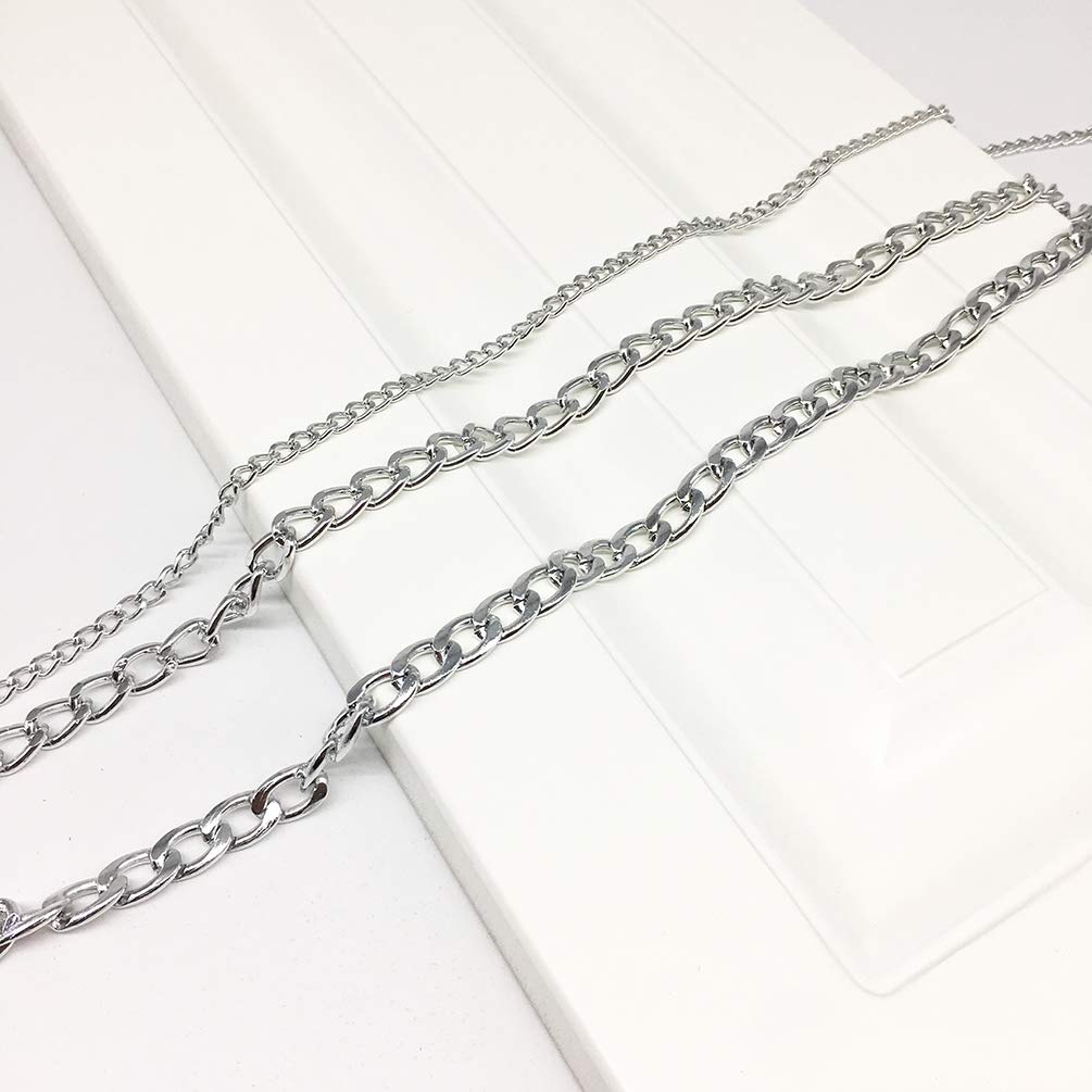Chunky Punk Chain Silver Statement Collar Necklace for Women | Bold Gothic Jewelry | Perfect for Concerts, Parties & Edgy Fashion