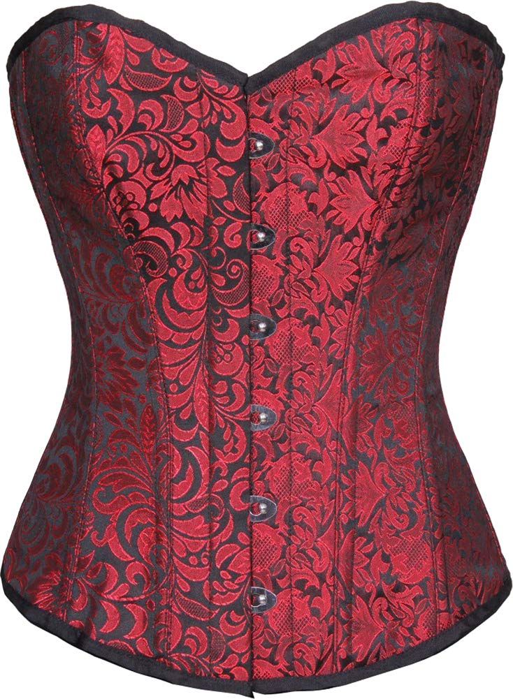 Women's Romance Red Charlene Full-Bust Rear Lacing Corset - Sexy Vintage Costume for Cosplay, Burlesque & Bridal Lingerie
