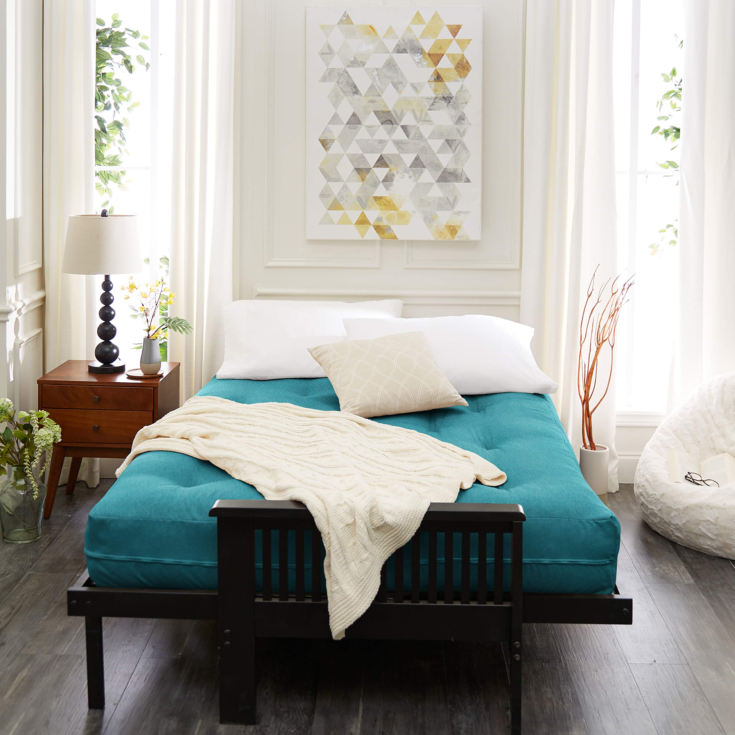 Mozaic Full Size 8-inch Futon Mattress - Comfortable Foam Couch Bed for Small Spaces, Guest Rooms & Dorm Living | Perfect for Daytime Lounging & Overnight Guests