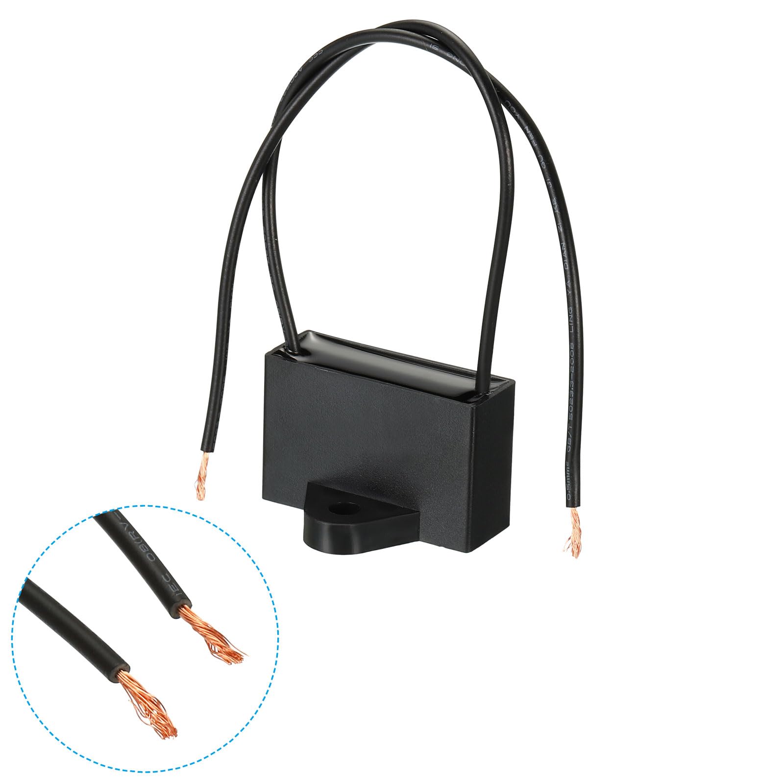 PATIKIL CBB61 1.5uF 250V AC Ceiling Fan Capacitor - 2 Wires with 3 Speed Switch for AC Fan Motors (50/60Hz) - Perfect for Home Ceiling Fans, HVAC Systems & Appliance Repair