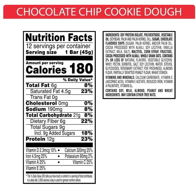 YOLOMOLO Special K Chocolatey Chip Cookie Dough Protein Bars - 19oz (12 Count) | High Protein Meal Replacement Snacks for Weight Loss & Energy | Includes Free White Plastic Spoon & Bookmark Gift | Perfect for Gym, Office & On-the-Go Nutrition