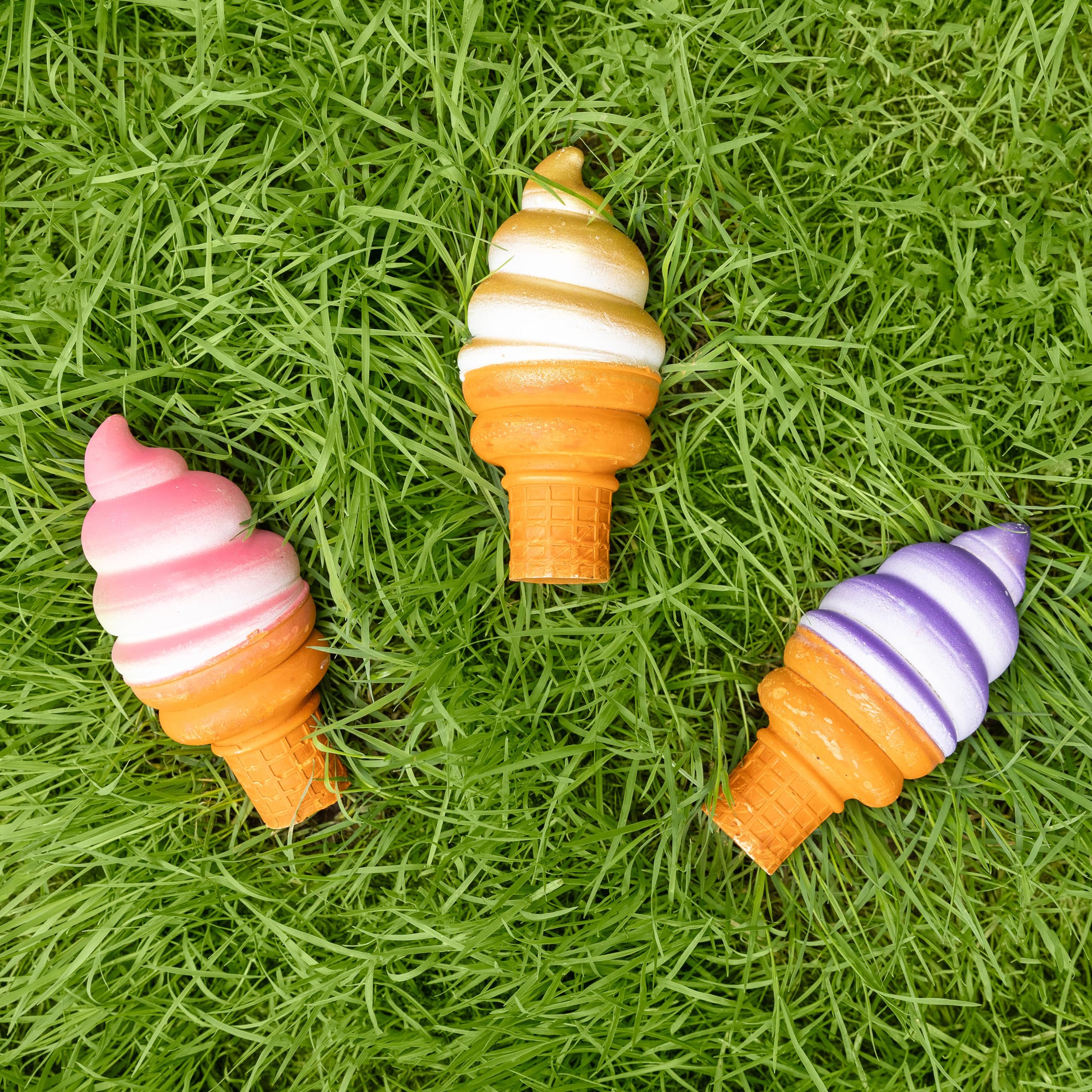 Sunny Days Jumbo Sidewalk Chalk Set - 3 Piece Washable & Non-Toxic Ice Cream Chalk for Kids Ages 3+ | Outdoor Art, Birthday Gifts & Summer Activities
