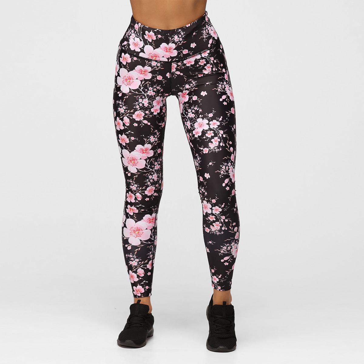 Blossom Noir High Waist Yoga Leggings for Women - Tummy Control Workout Pants - Comfortable & Stretchy for Gym, Running, Lounge & Everyday Wear