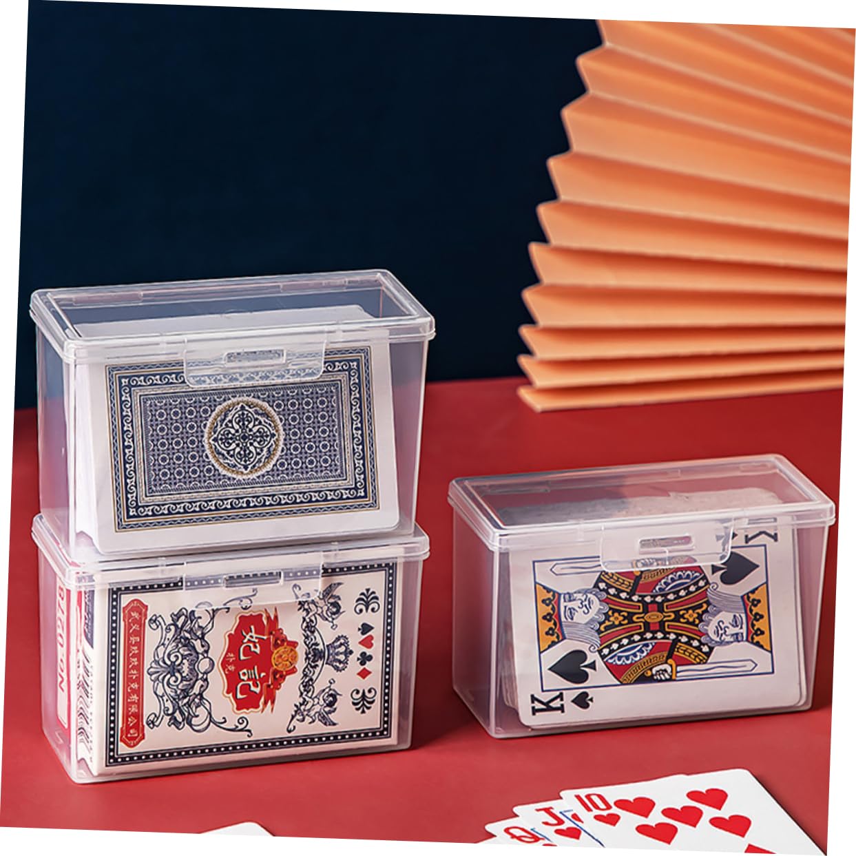 Elegant Card Storage Box Set of 2 - Premium Card Organizer for Home & Office Desktop - Perfect for Collectible Cards, Business Cards, and Greeting Cards Storage - Ideal for Organizing Trading Cards, Photos, and Important Documents