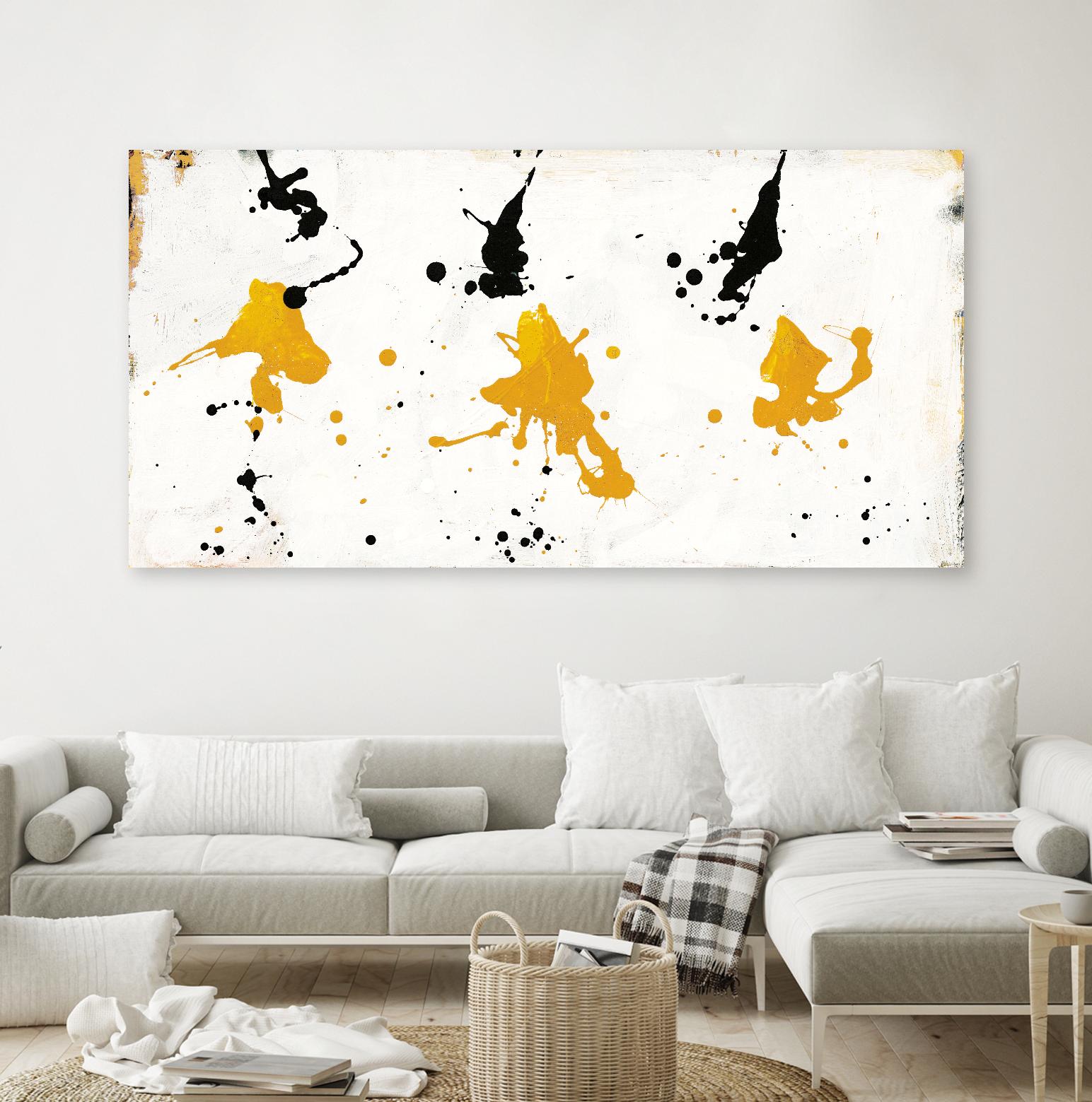 Abstract Gold and Black Background Wall Art - Modern Home Decor for Living Room, Bedroom & Office - Premium Canvas Print for Stylish Interior Design
