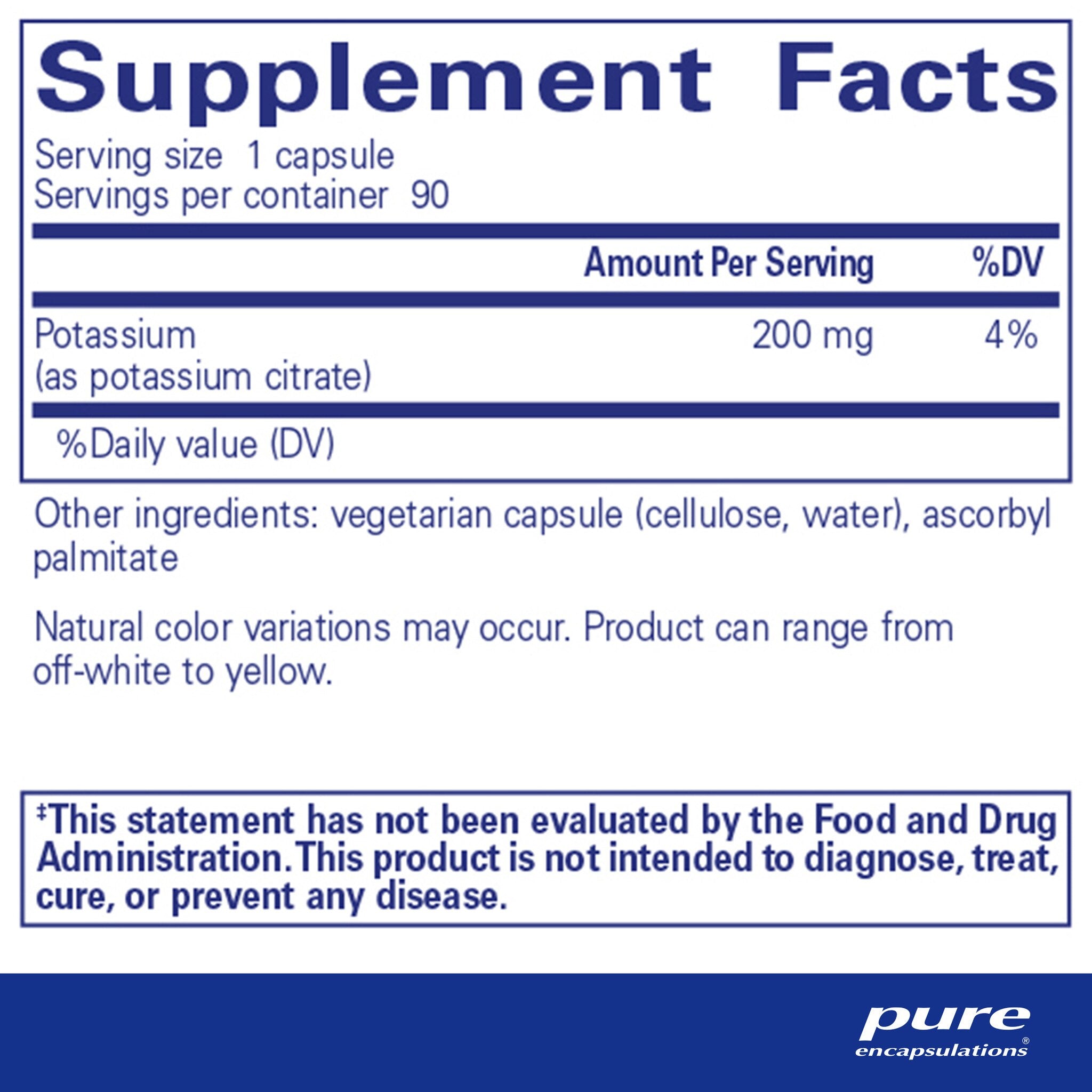 Pure Encapsulations Potassium Citrate Supplement - 99mg Potassium per Serving - Supports Heart Health & Muscle Function - Ideal for Athletes & Active Lifestyles