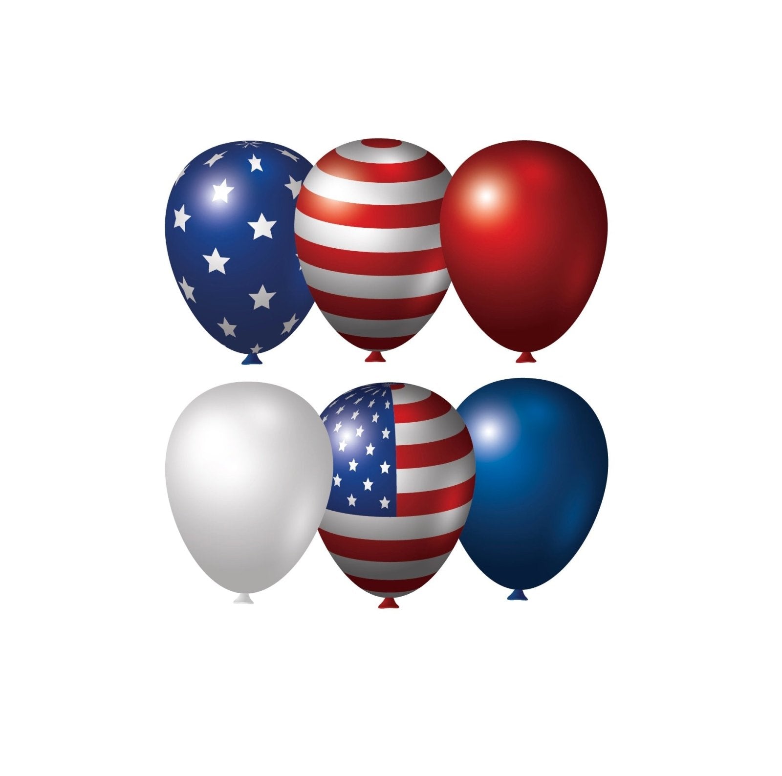 4th of July Balloon Decors - Patriotic Party Balloon Stickers for Independence Day Celebrations, Backyard BBQs & Festive Home Decor