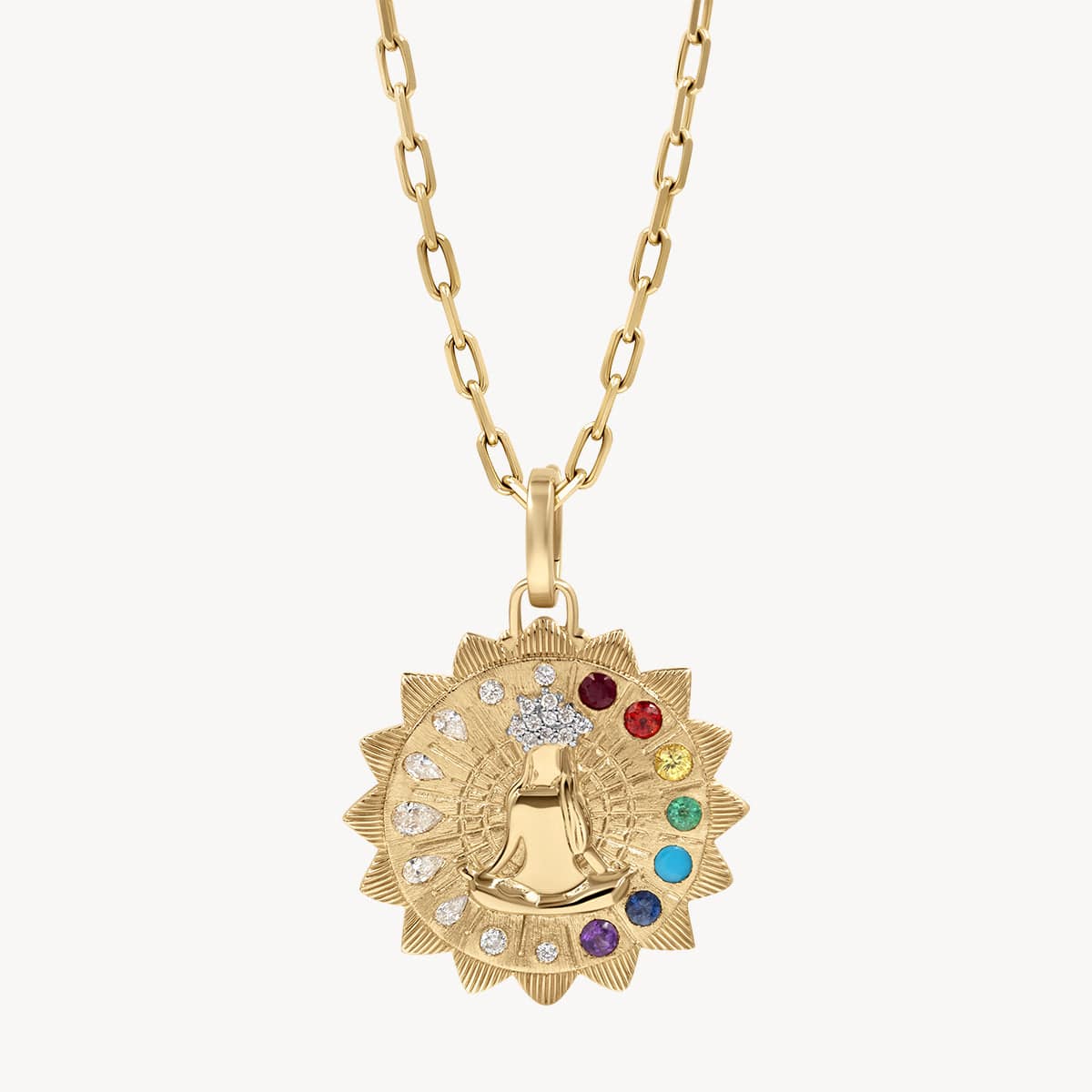 Double Sided Spiritual Woman Mandala Pendant Necklace - Sacred Feminine Jewelry for Meditation & Yoga - Perfect for Spiritual Healing, Chakra Balancing & Mindful Gifts