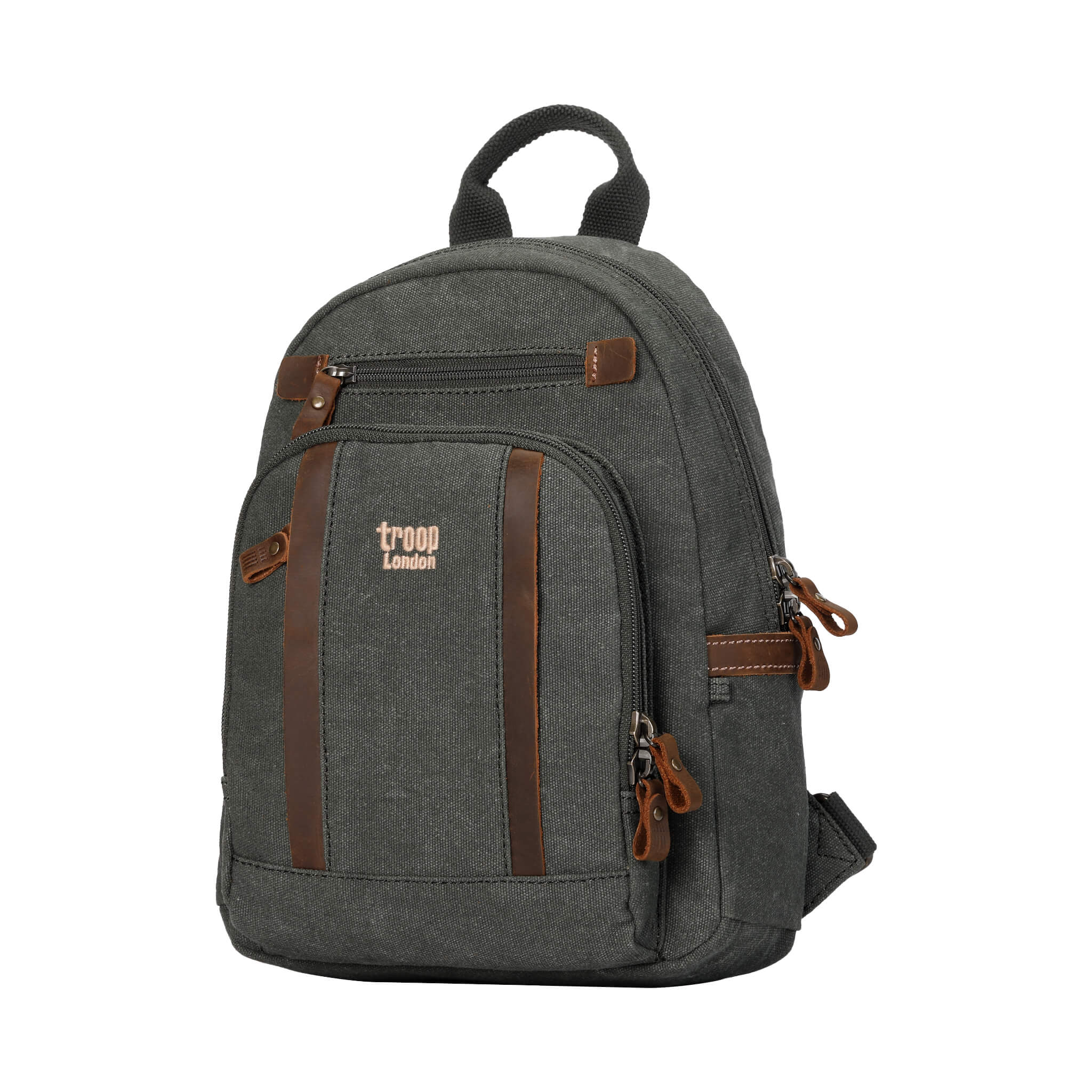 TRP0255 Troop London Classic Canvas Backpack Small - Durable School & Travel Backpack for Men & Women - Perfect for College, Commuting & Outdoor Adventures