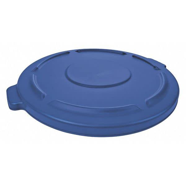 Blue Snap-On Flat Trash Can Top - Secure Lid for Kitchen, Bathroom & Office Waste Bins | Durable & Easy-to-Use Garbage Can Cover