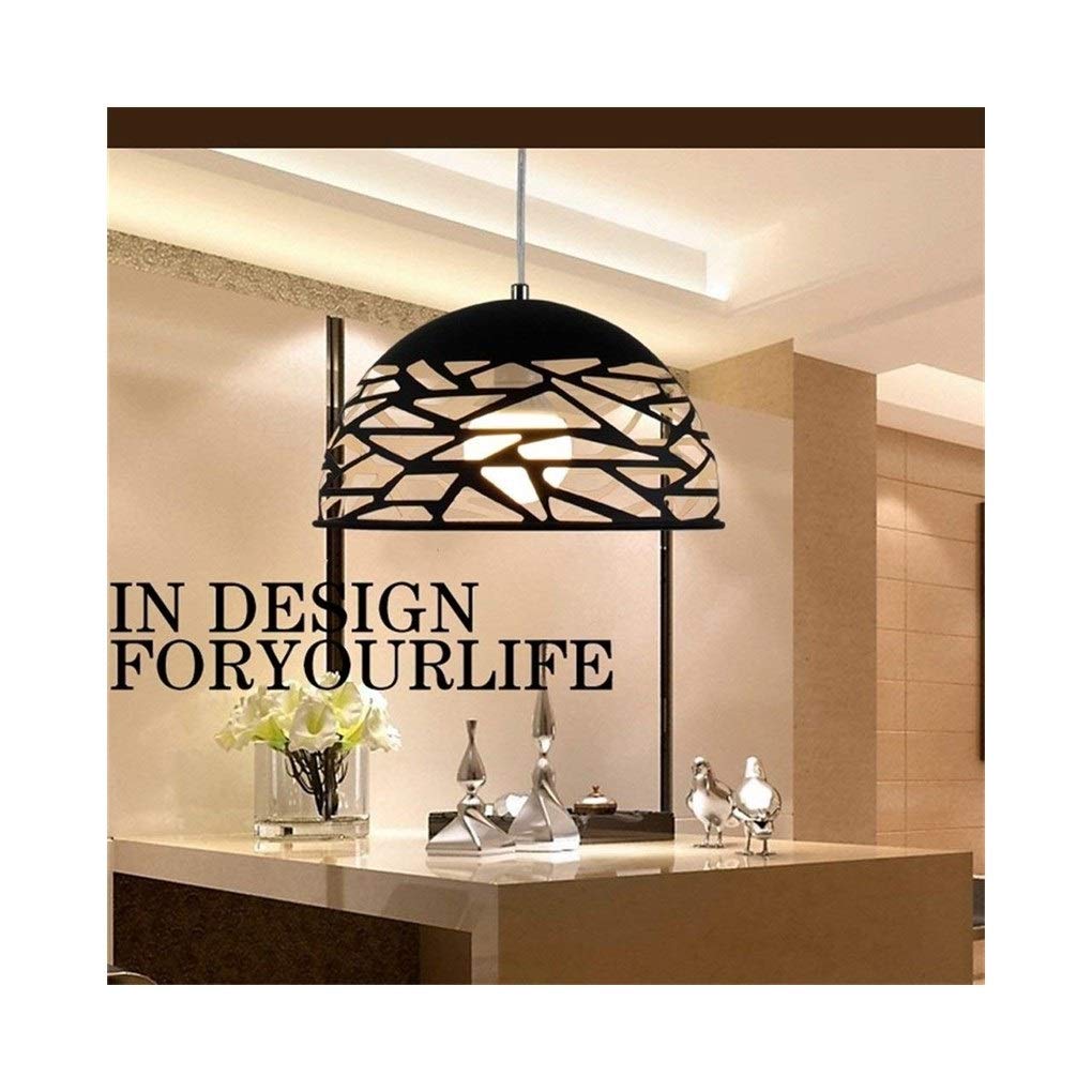 Modern Minimalist Iron Chandelier - Elegant Hollow Design for Restaurant, Living Room, Bar & Internet Cafe - Creative Lighting Fixture for Home and Commercial Spaces