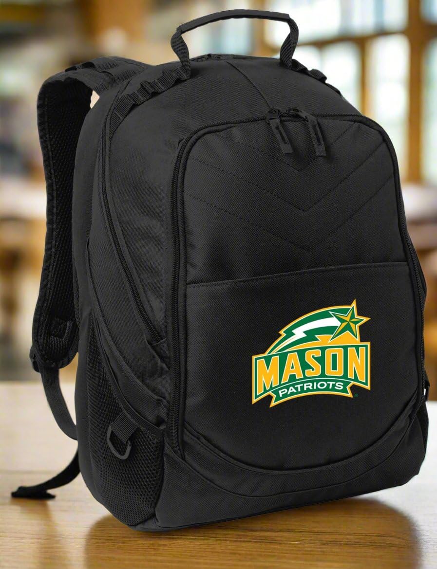 George Mason University Backpack - 15.6 Inch Laptop Computer Bag with USB Charging Port, Water Resistant College Bookbag for Students, School, Travel & Work
