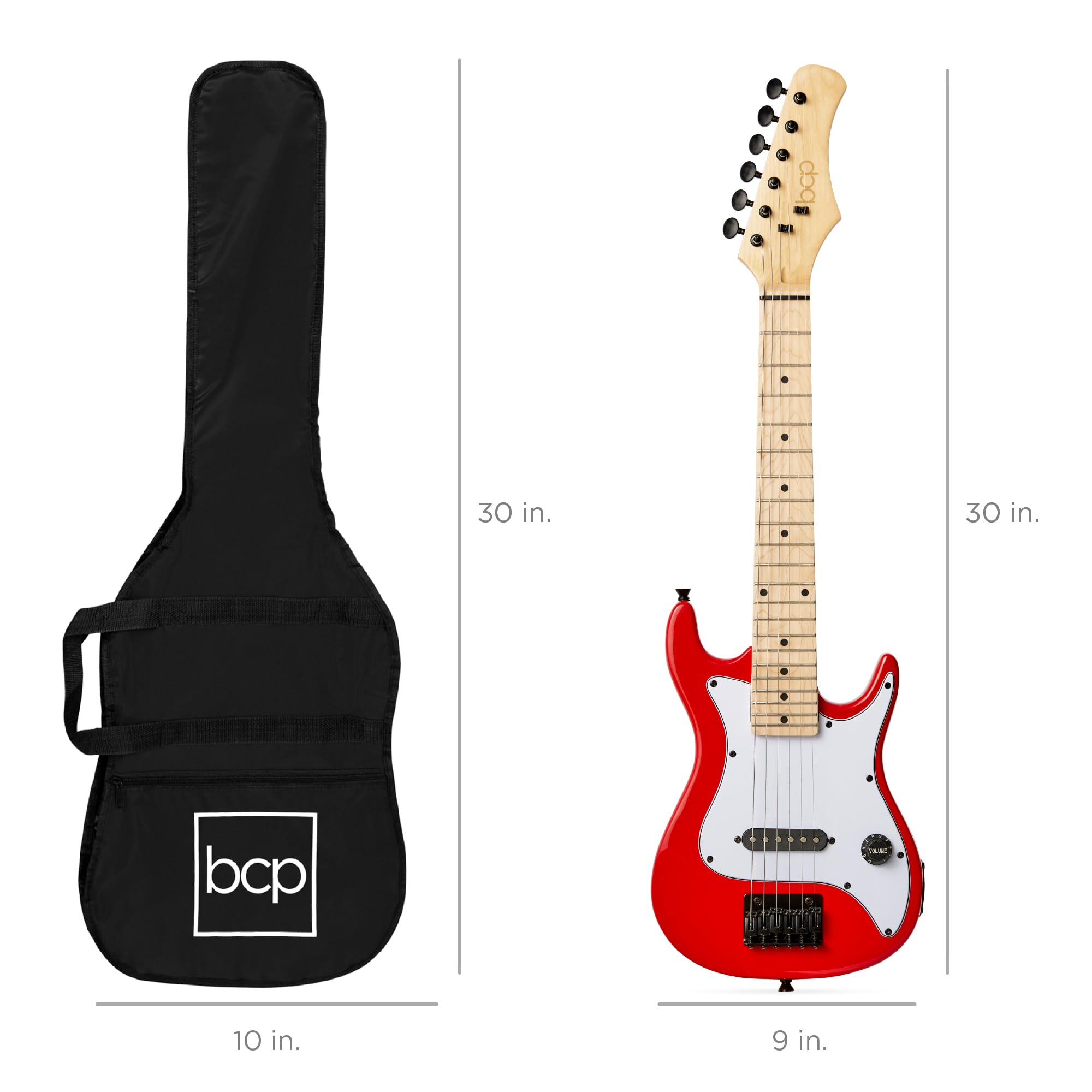 Best Choice Products 30-inch Kids Electric Guitar Beginner Starter Kit with 5W Amplifier, Strap, Gig Bag, Strings & Picks - Metallic Red | Perfect for Kids Learning Guitar, Birthday Gifts & Music Practice at Home