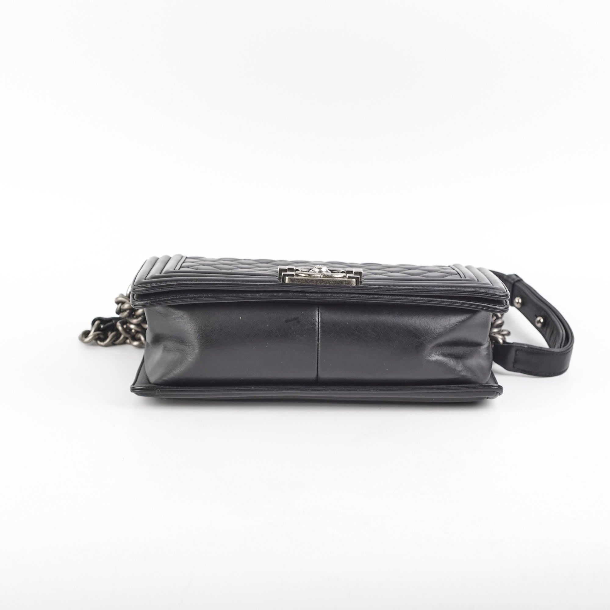 Chanel Quilted Old Medium Boy Bag in Black - Luxury Crossbody Handbag for Women, Perfect for Date Night & Evening Events