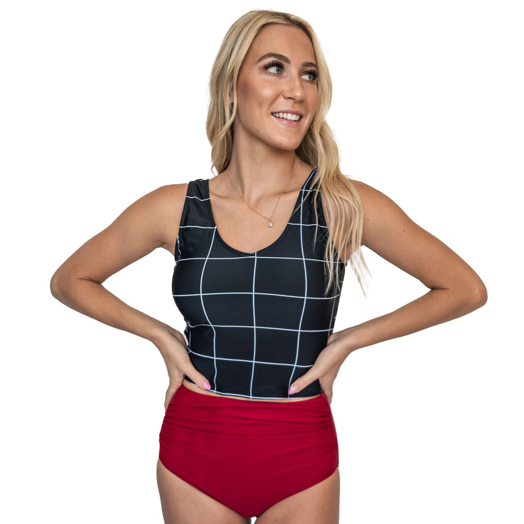 Women's Flattering V-Neck Tankini Top - Swimwear for Beach & Pool - Perfect for Summer Vacations & Water Activities