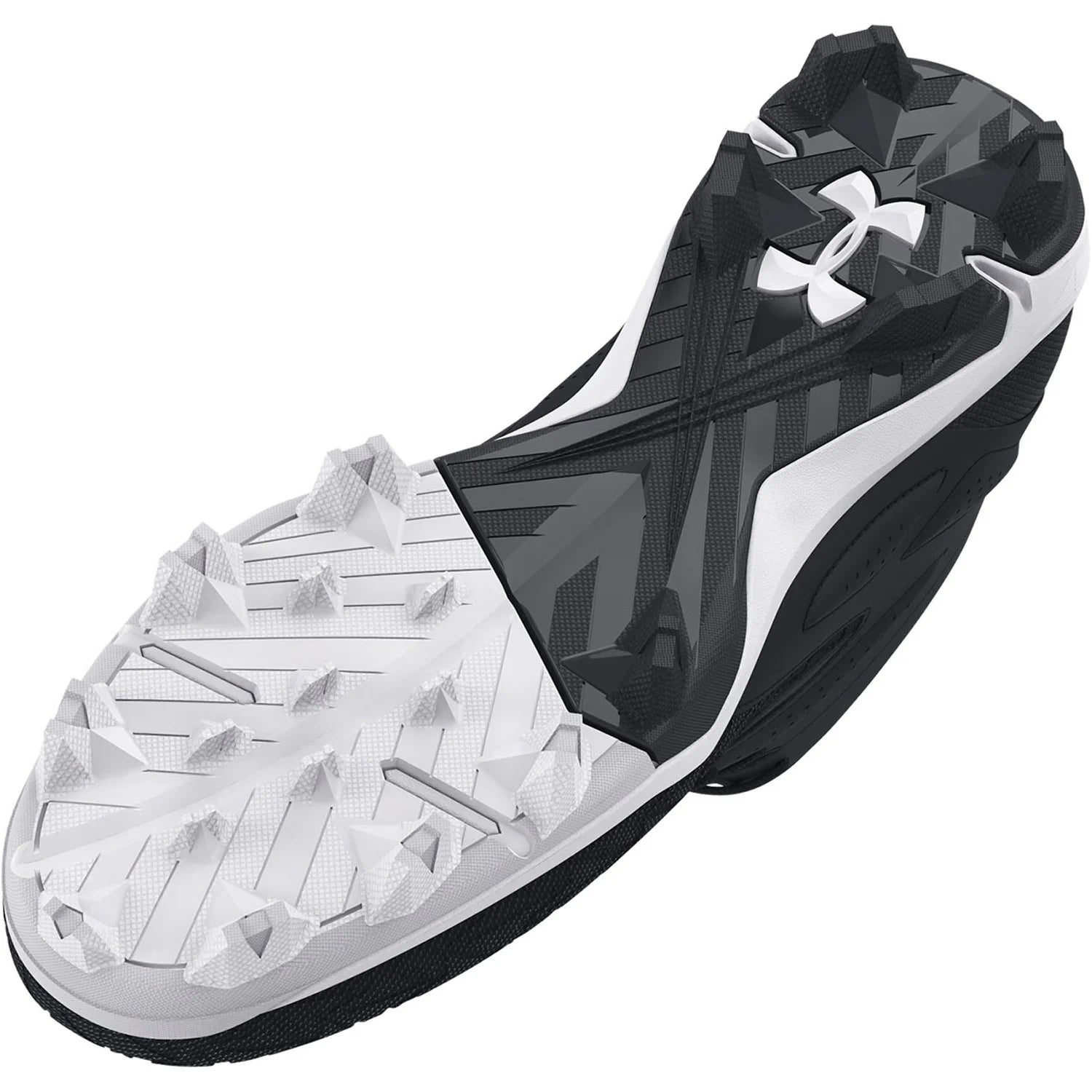 UA Youth Leadoff Mid RM 3.0 Black Baseball Cleats - Lightweight Cleats for Kids Baseball & Softball Games | Perfect for Fielding, Running Bases & Tournament Play