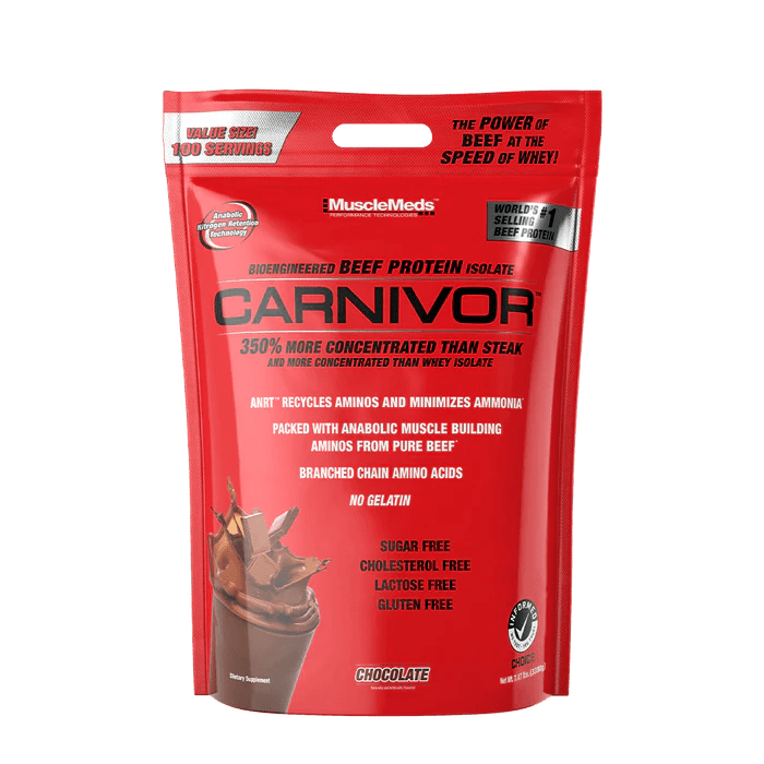 MuscleMeds CARNIVOR Beef Protein Isolate Powder - High Protein Supplement for Muscle Growth & Recovery - Ideal for Bodybuilding, Fitness & Post-Workout Nutrition
