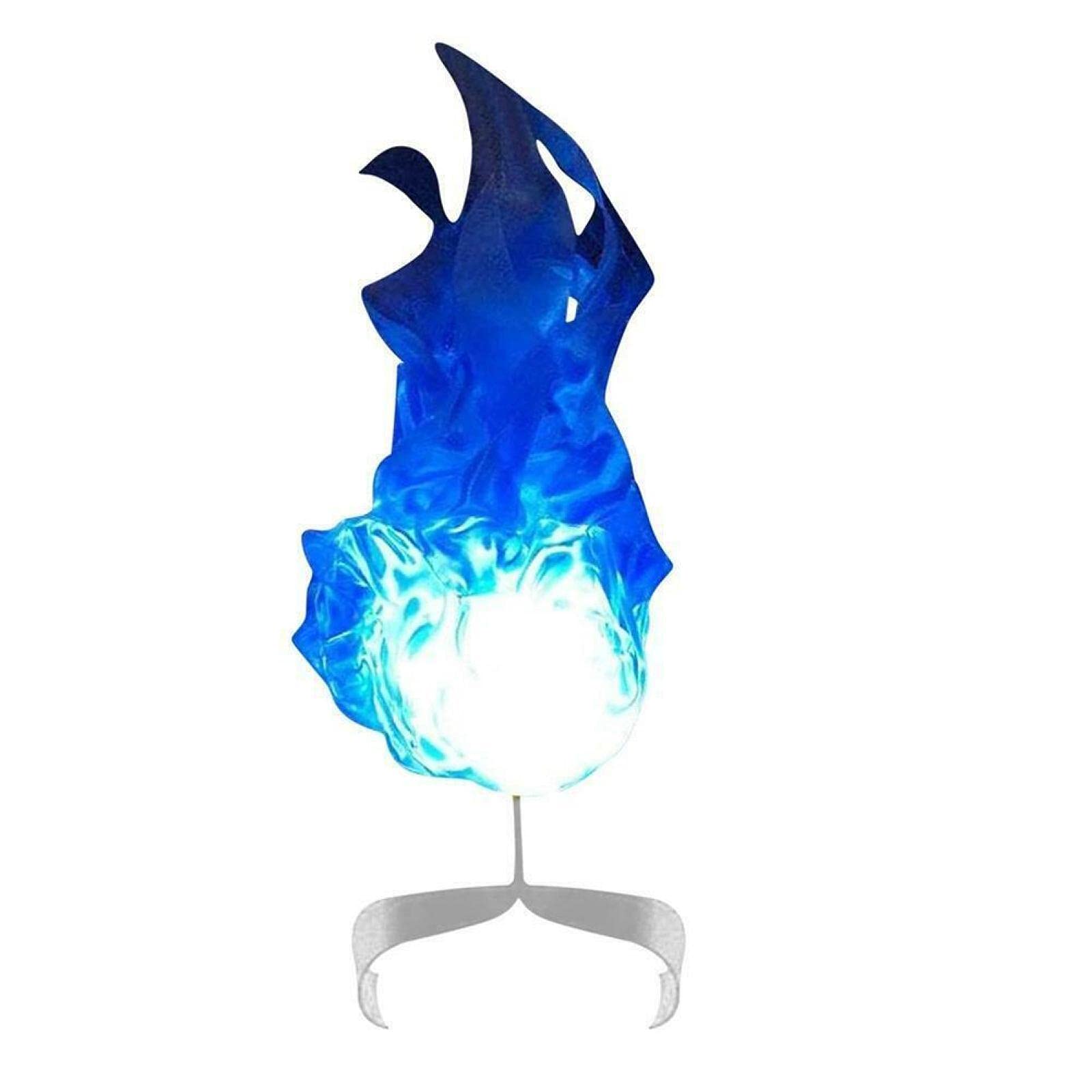 Floating Fireball Prop - LED Illuminated Flame Decoration for Halloween, Cosplay & Role Playing - Blue Fire Ball Party Decor for Indoor/Outdoor Events