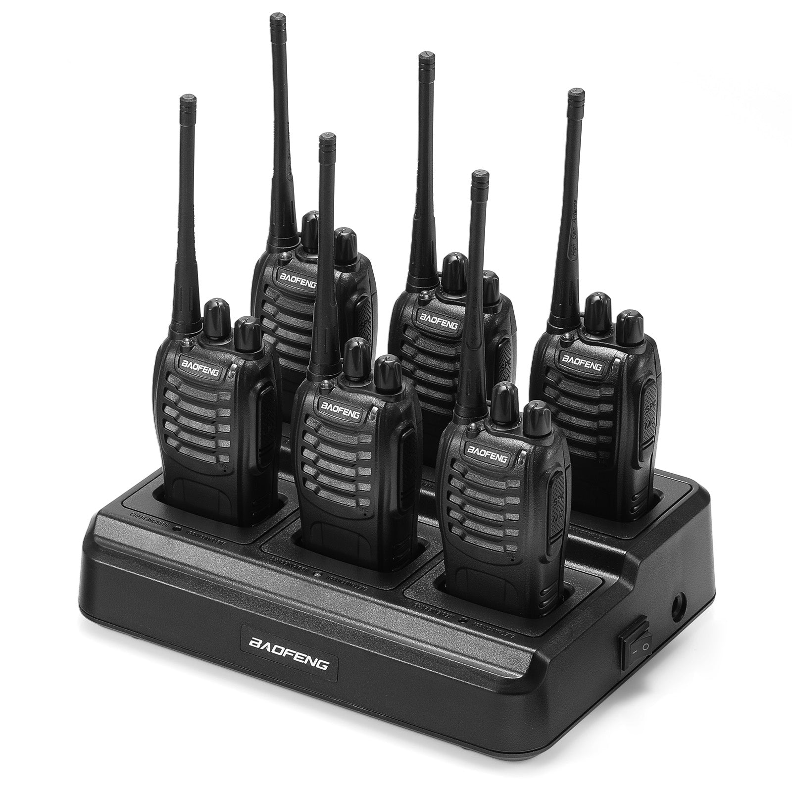 Baofeng BF 888S 6-Pack Two-Way Radios with Bulk Charger | UHF 400-470MHz | 5W High Power | 16 Channels | CTCSS/DCS | Built-in Flashlight | Ideal for Construction, Security, Outdoor Adventures & Emergency Communication