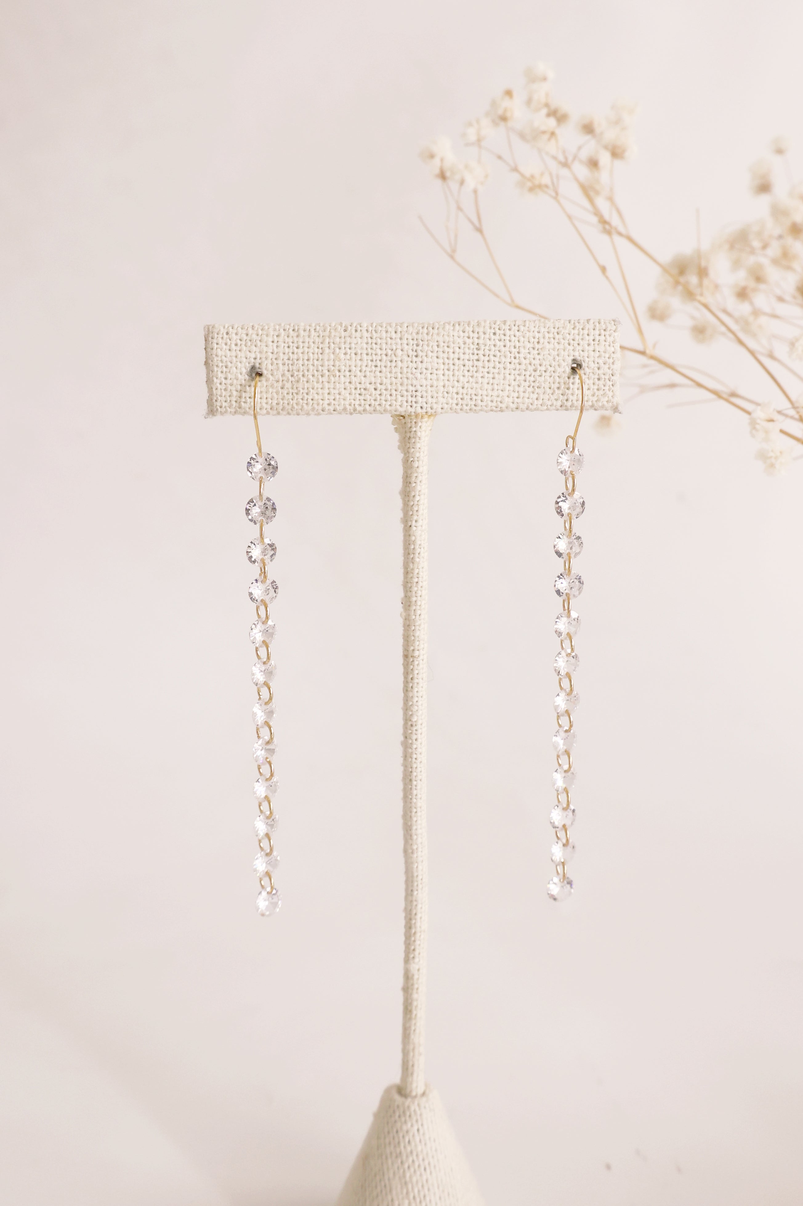 Emma Floating CZ Earrings - Elegant Cubic Zirconia Drop Earrings for Women | Perfect for Weddings, Parties & Evening Events
