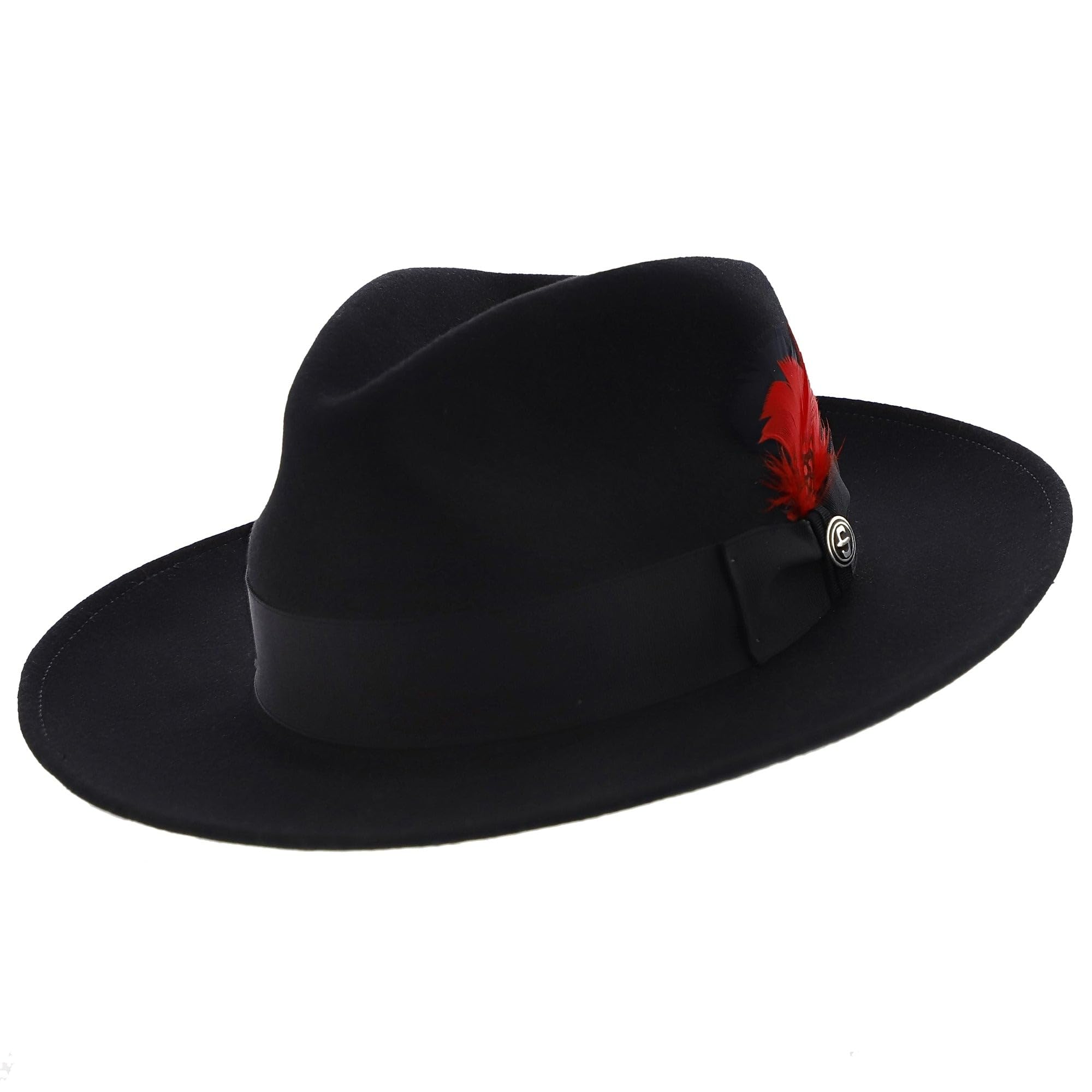 Stetson Men's Gurnee Crushable Soft Wool Felt Fedora Hat - Packable Travel Hat with Grosgrain Ribbon Band | Casual Outdoor & Travel Hat for Men | Perfect for Hiking, Camping, and Everyday Wear