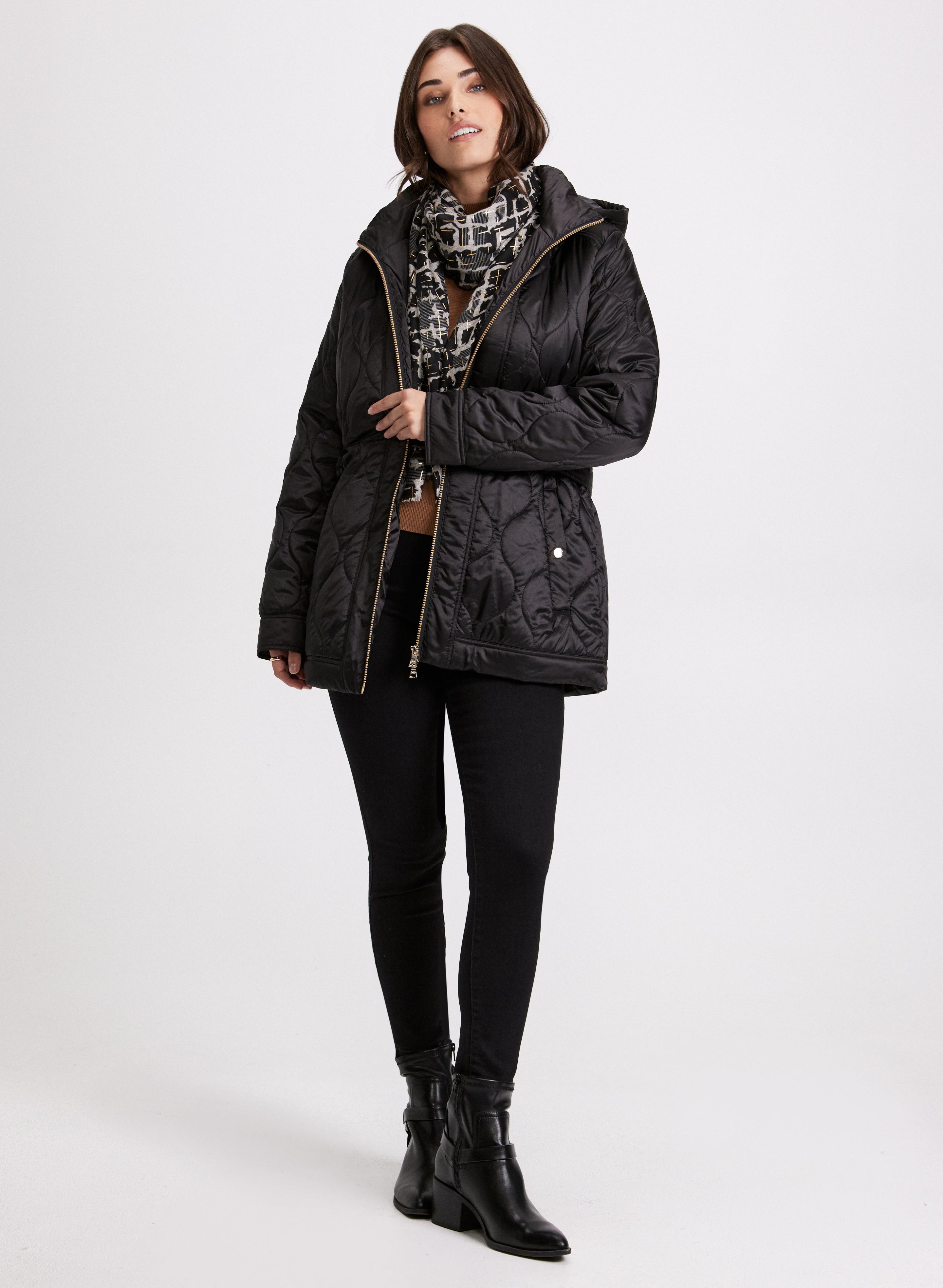 Women's Belted Puffer Jacket - Winter Warm Quilted Coat with Adjustable Waist Strap | Perfect for Cold Weather, Snow Activities & Outdoor Adventures