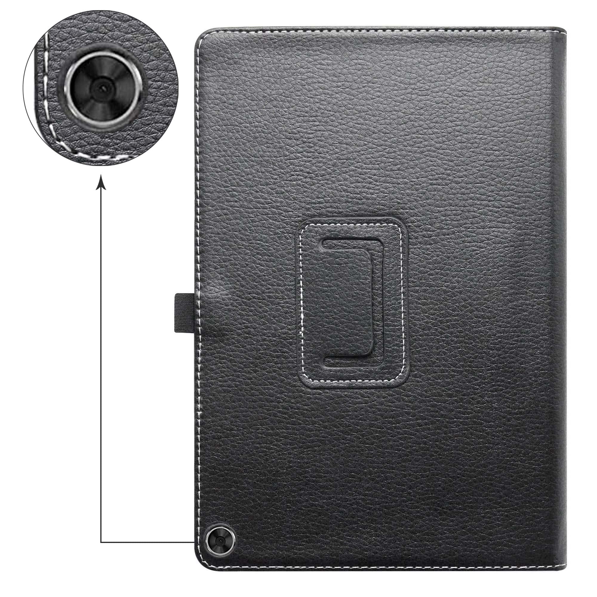10.1 Inch Tablet Case for Onn (2022 Model) - PU Leather Folio Stand Cover with Auto Wake/Sleep - Perfect for Work, Travel & Home Use - Black