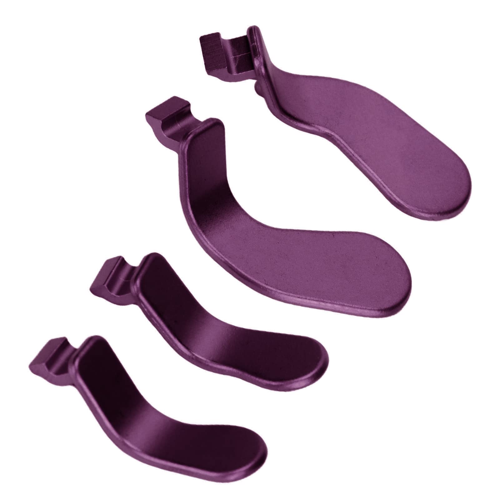 Premium Metal Replacement Trigger Paddles for Xbox One Elite Controller Series 2 (Model 1797) - 4-Piece Stainless Steel Set in Purple - Enhance Gaming Performance for FPS, Racing & Competitive Play