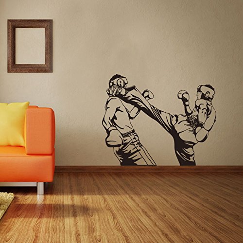 DNVEN 28x22 Inches Boxing Free Sparring Sports Wall Decals - Peel and Stick Vinyl Stickers for Home Decor, Living Room, Bedroom, Kids Room - Perfect for Sports Fans and Gym Wall Art