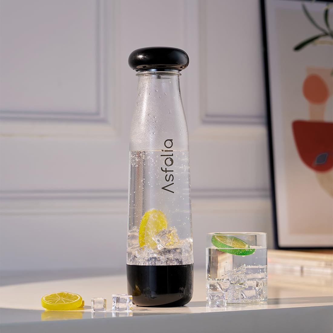 Premium Sparkling Water Maker - Soda Machine for Carbonating Any Drink, Includes 2x 1L BPA-Free Bottles, Works with 60L CO2 Cylinders (Not Included) - Enhance Flavors for Cocktails, Mocktails & Healthy Hydration (Silver) - Perfect for Home Bars, Parties & Daily Refreshment