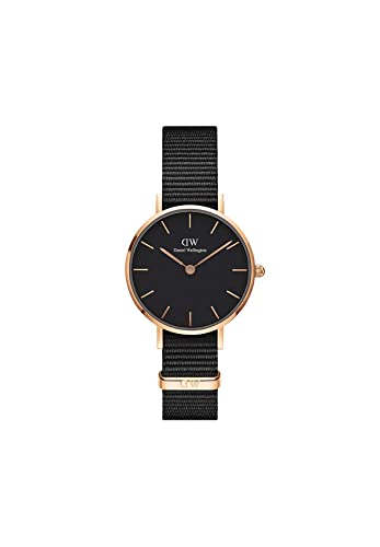 Daniel Wellington Petite Cornwall 32mm Rose Gold Women's Watch - Elegant Fabric Strap, Minimalist Design for Everyday Wear, Office & Special Occasions