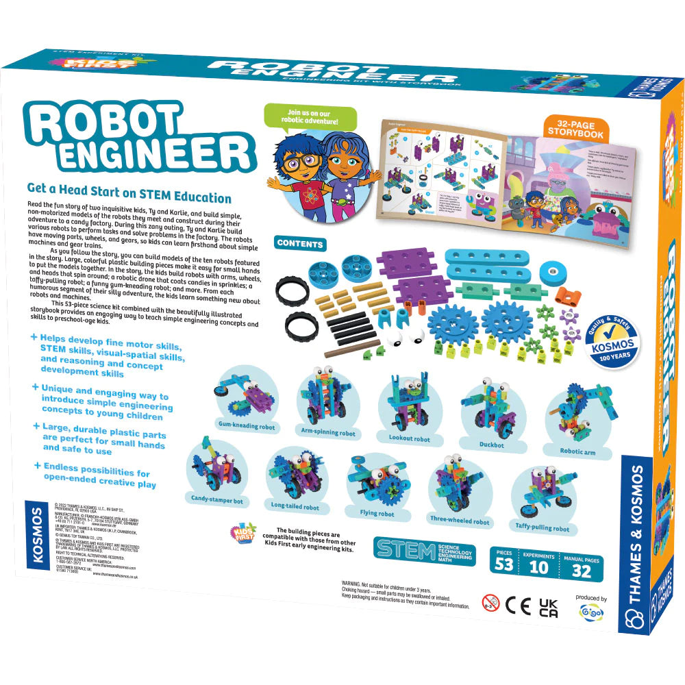 Kids First: Robot Engineer STEM Learning Toy for Children - Perfect for Educational Play & Science Experiments at Home