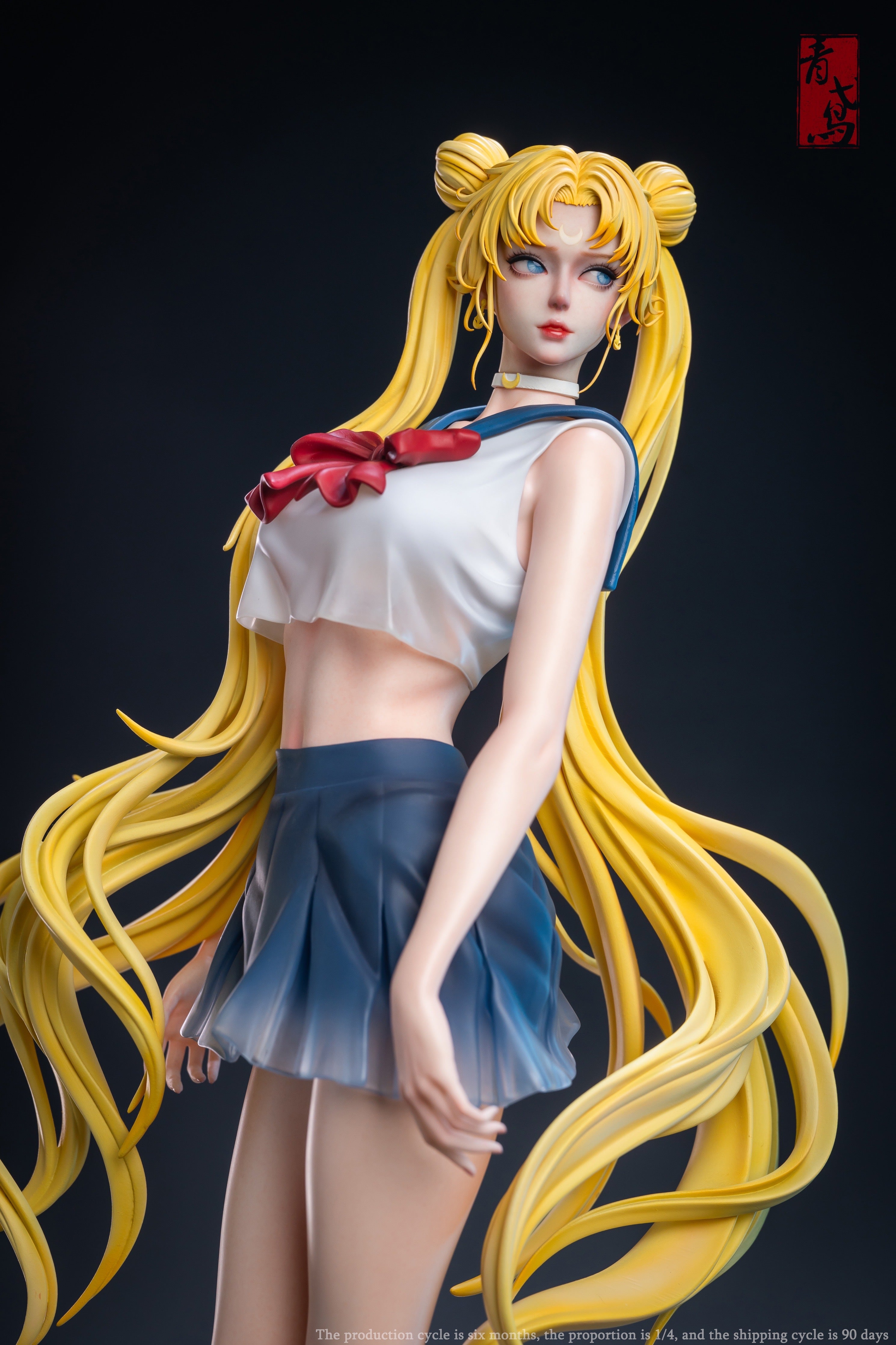 QingYuan Studio Sailor Moon Cosplay Costume - Official Anime Moon Princess Serenity Outfit for Halloween, Comic Con & Cosplay Events