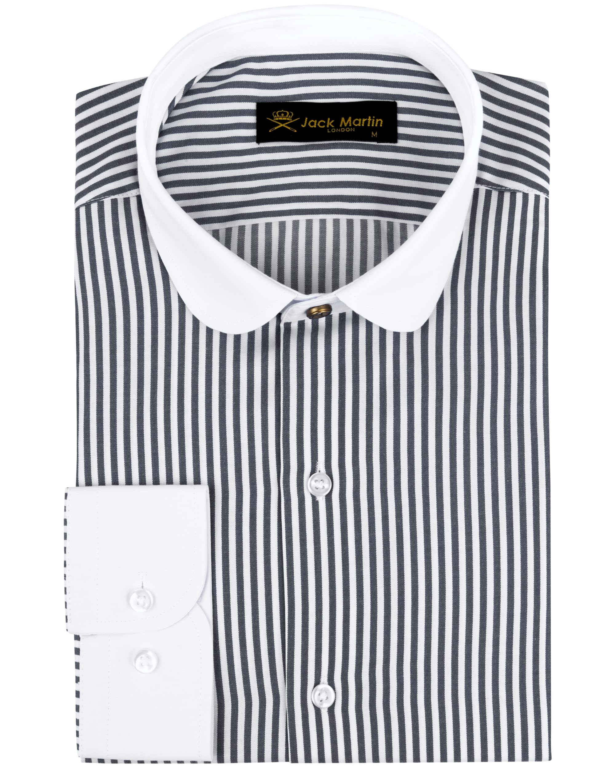 Vintage 1920s Style Men's Club Collar Dress Shirt - Long Sleeve Button Up Formal & Casual Shirts for Business, Wedding, and Retro Fashion Enthusiasts