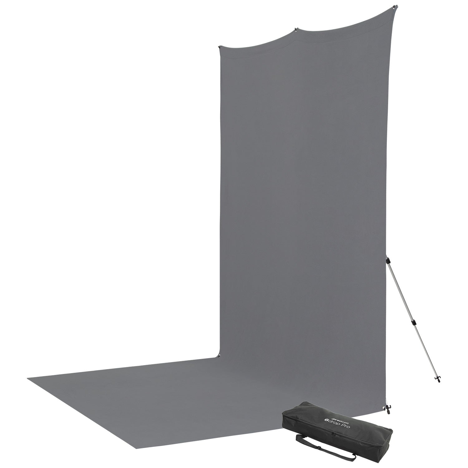 X Drop Pro Wrinkle Resistant Sweep Backdrop Kit - Neutral Gray (8' x 13') - Perfect for Photography, Video Shoots & Studio Backgrounds