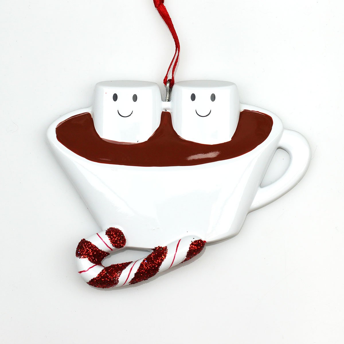Personalized Christmas Ornaments for Family & Couples - Custom Hot Chocolate Themed Holiday Decor - Unique Santa Personalized Keepsake for Tree Decorating, Gift Giving & Festive Home Decor