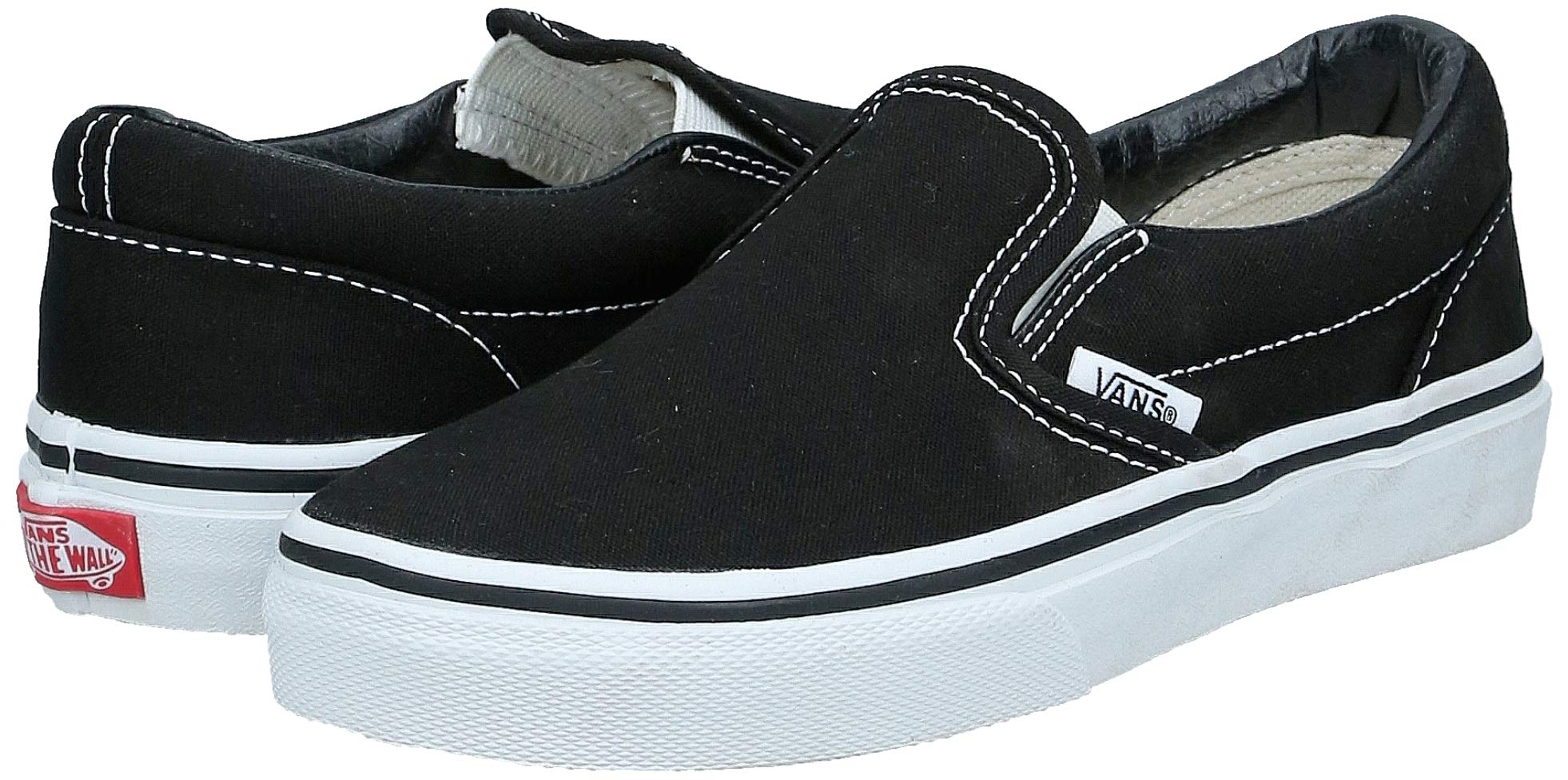 Vans Unisex Classic Slip-On Sneakers for Kids - Core Black & White Checkerboard Skate Shoes | Comfortable Casual Shoes for School, Play & Everyday Wear