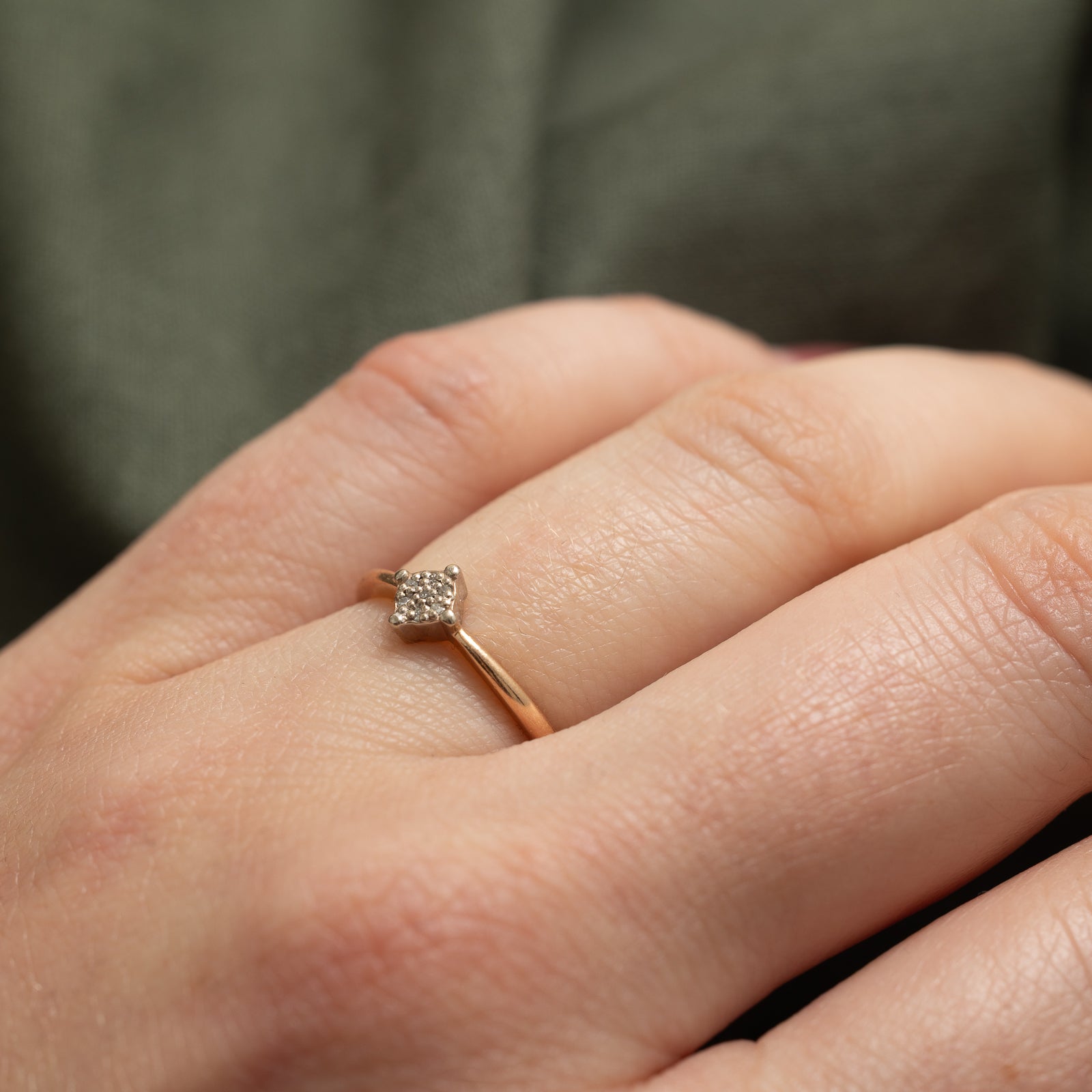 0.01ctw Diamond Cluster Petite Ring - Size 5 | Elegant Wedding Band, Anniversary Gift & Everyday Jewelry for Women