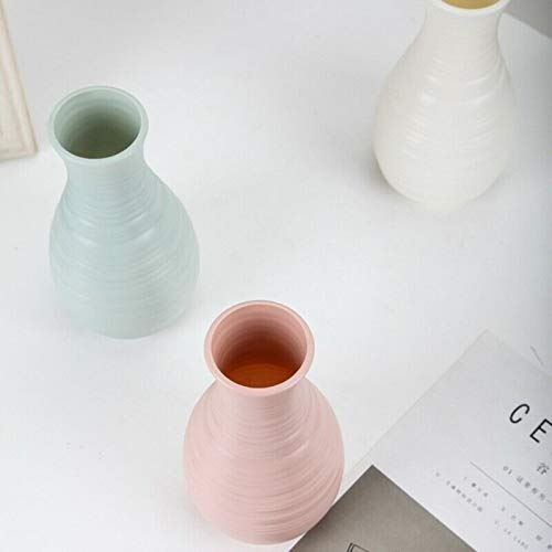 Dusty Rose Unbreakable Plastic Vase - Ceramic Look Flower Vase for Home Decor, Wedding Centerpieces & Office Arrangements