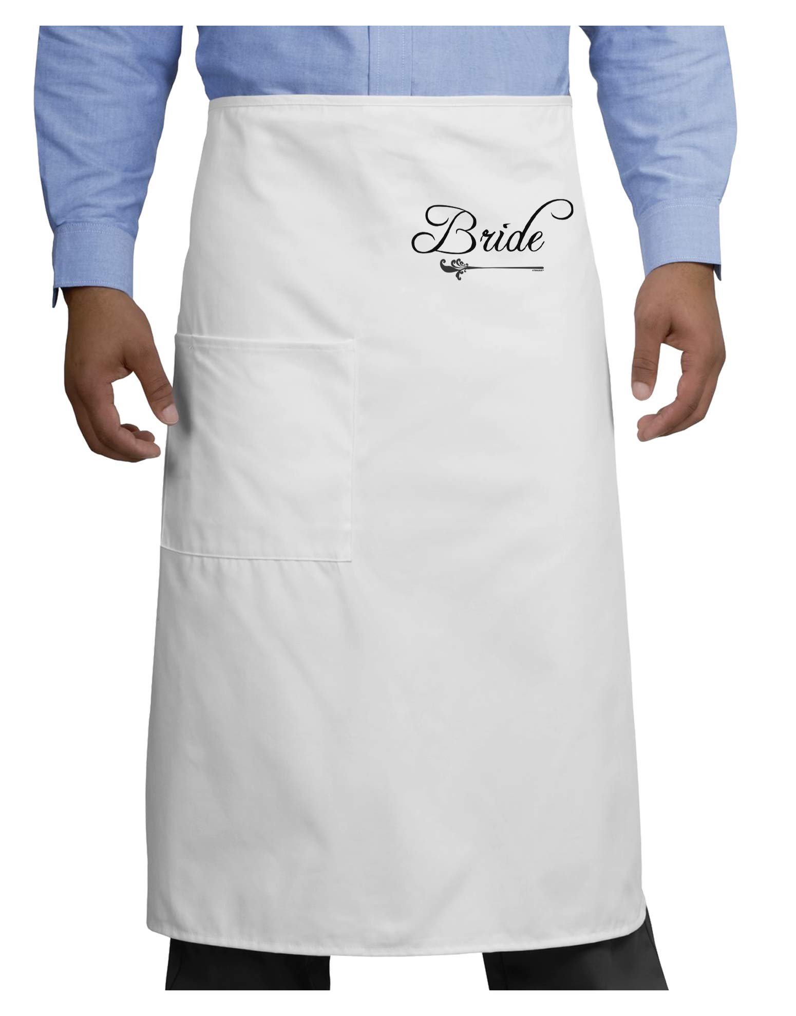 TOOLOUD Elegant Bride Bistro Apron - Adjustable Waist & Pockets - Perfect for Cooking, Baking, and Hosting Parties - Ideal Wedding Gift for Brides & Kitchen Lovers