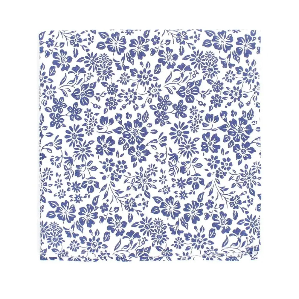 L.A. Smith Annabella Bartlett Silk Tie & Pocket Square Set - Premium Liberty Fabric - Perfect for Weddings, Business Meetings & Formal Events