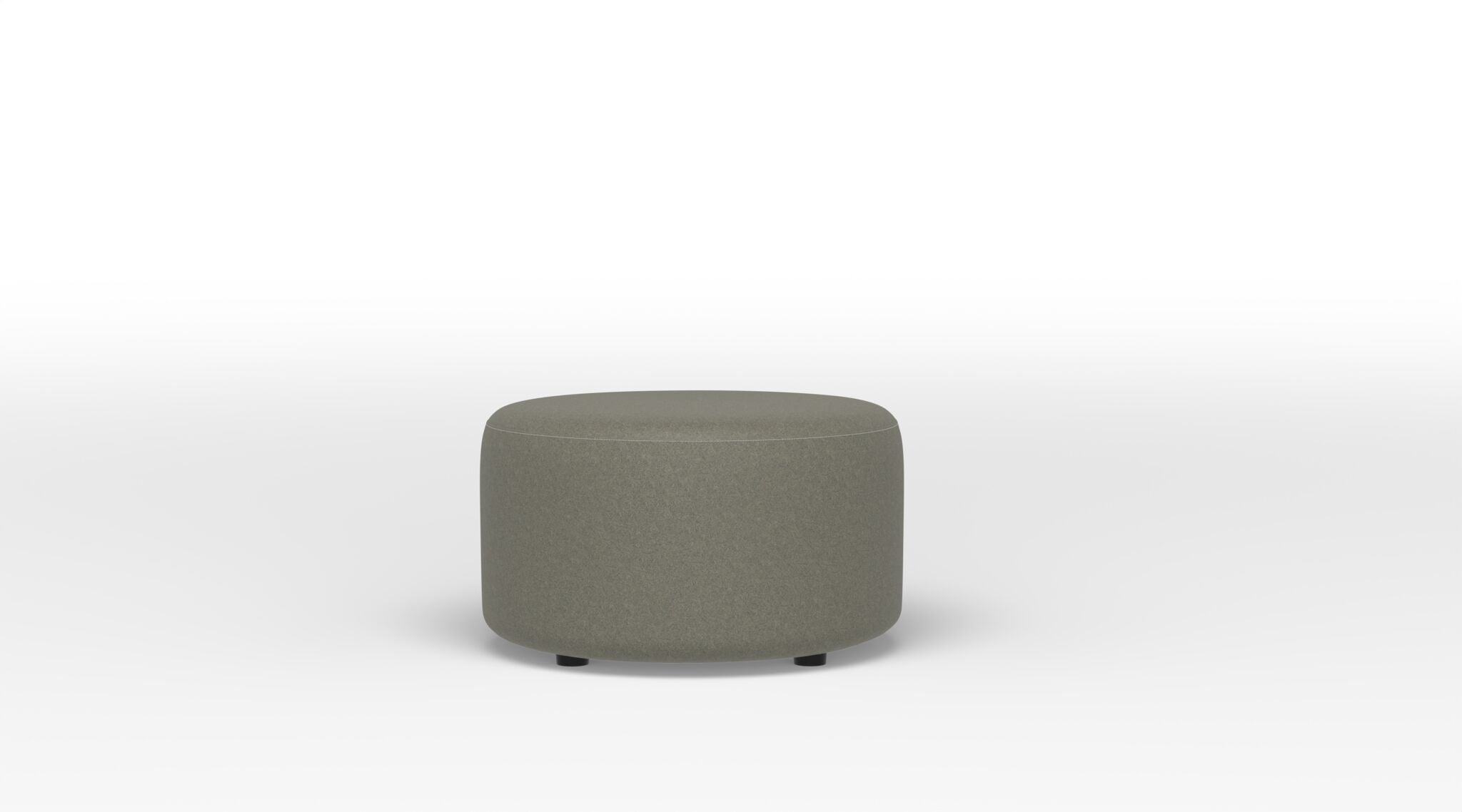 Celeste Round Ottoman Flax Brown - Stylish Footrest & Extra Seating for Living Room, Bedroom, or Nursery