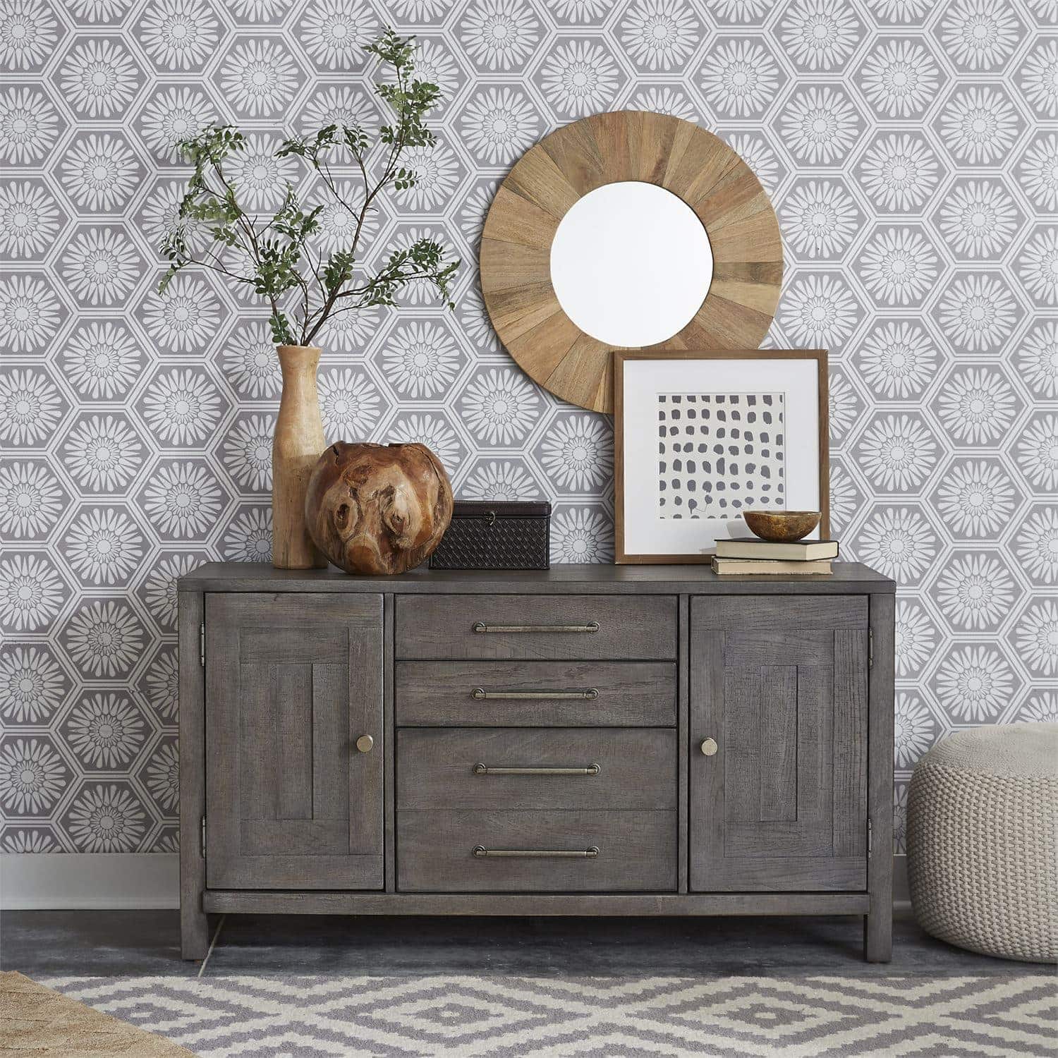 Modern Farmhouse Office Desk - Rustic Wooden Writing Table with Storage Drawers for Home & Workspace - Perfect for Remote Work, Study & Creative Projects