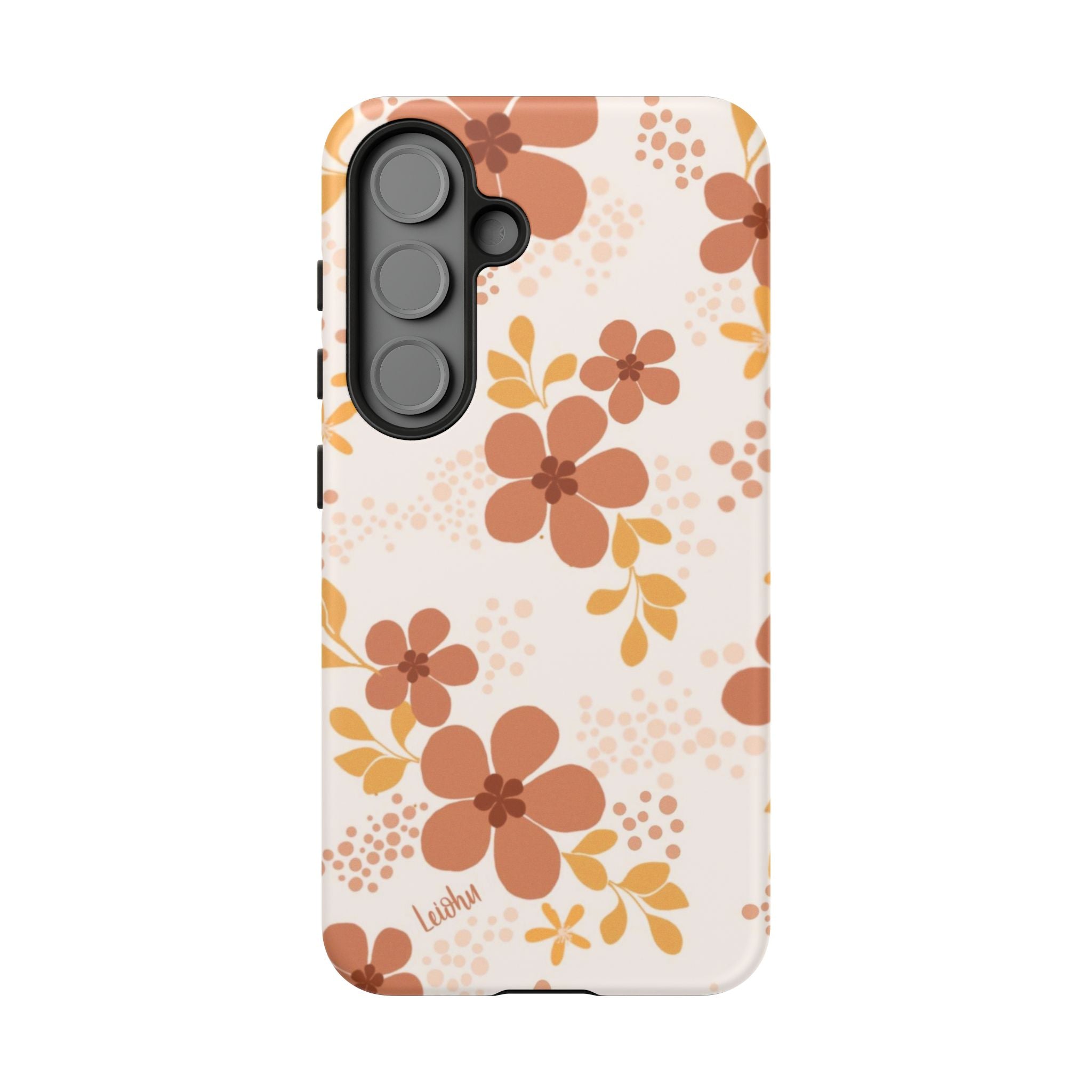 Vintage Floral Pua Case for Samsung Galaxy S21 S20 S10 - Cute Hawaiian Flower Design Protective Phone Cover - Perfect for Beach Vacations, Summer Outfits & Tropical Themes
