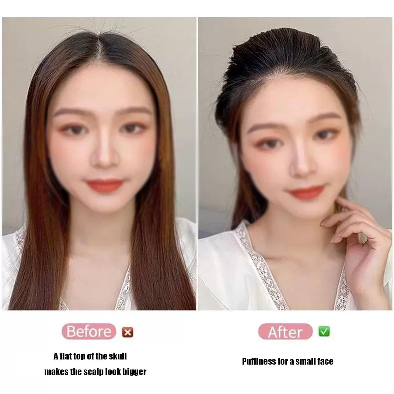 Invisible Fluffy Hair Pad for Volume & Styling - Blonde & Black Hair Extensions for Princess Look | Perfect for Weddings, Parties & Daily Hairstyling