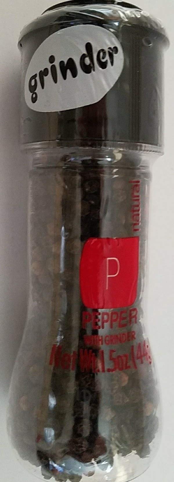 Premium Whole Black Peppercorns with Grinder - 1.5 oz | Fresh Ground Pepper for Steak, Pasta & Cooking | Gourmet Kitchen Spice Set