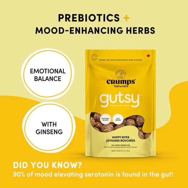 Crump's Naturals Gutsy Happy Bites Dog Treats - Grain Free, Digestive Health Snacks for Small & Large Dogs - Perfect for Training Rewards and Anytime Treats
