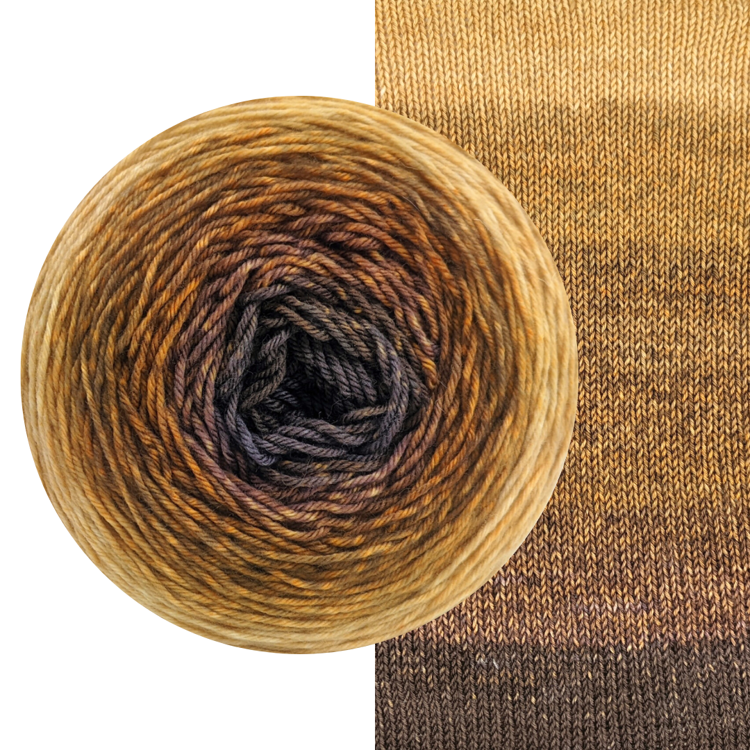 Knitcircus Yarns - The Spice Must Flow Chromatic Gradient Yarn for Knitting & Crocheting | Premium Ready-to-Ship Hand-Dyed Yarn | Perfect for Scarves, Shawls & Sweaters