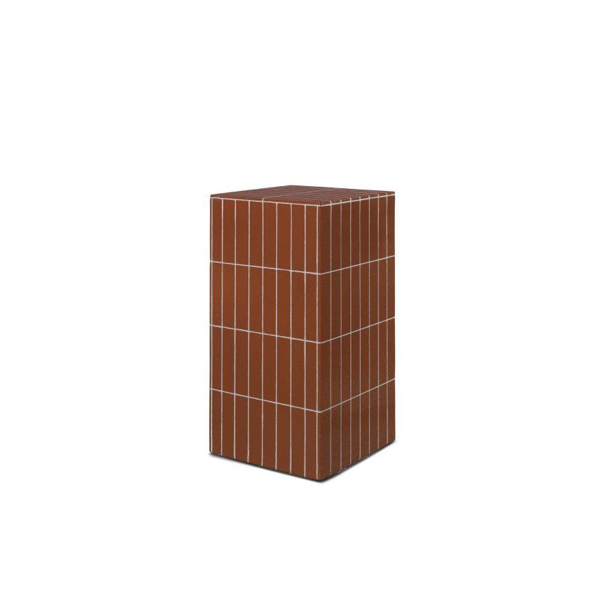 FERM LIVING Pillar Pedestal - Modern Brown Wooden Display Stand for Home Decor | Perfect for Living Room, Bedroom, or Office Shelf Decor